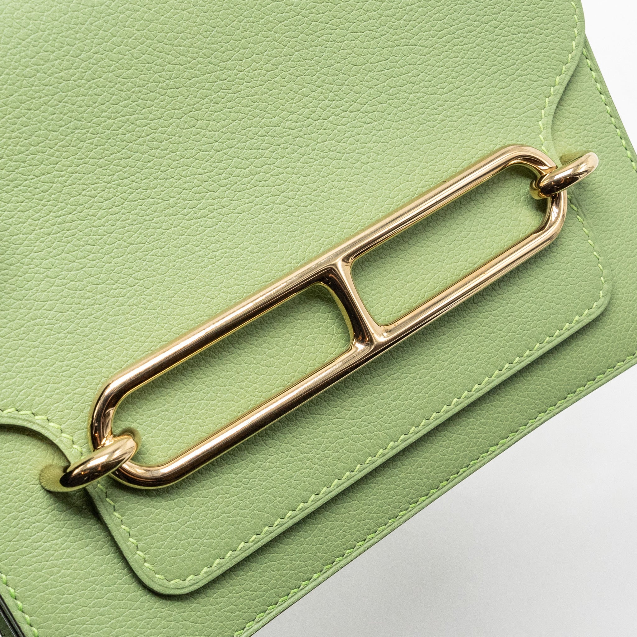 HERMES MINI ROULIS EVERCOLOR VERT CRIQUIT LGHW