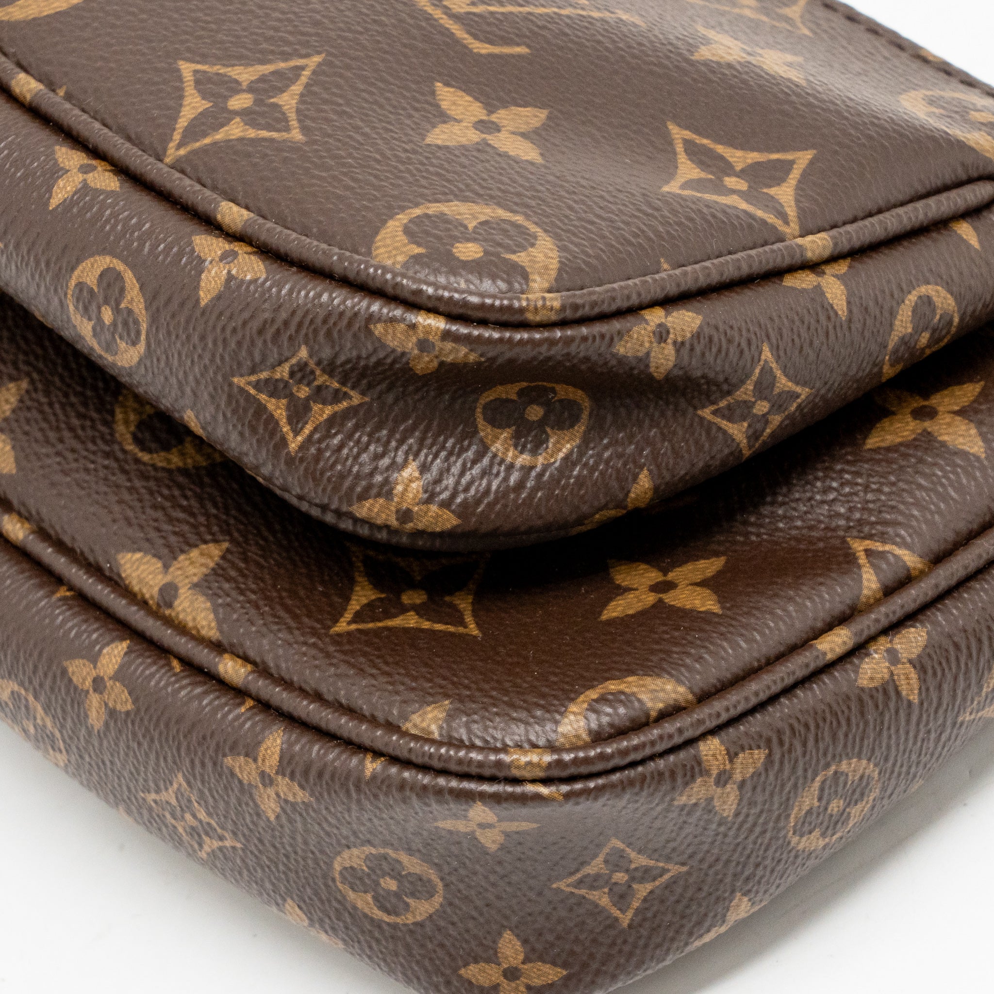 LOUIS VUITTON MULTI POCHETTE ACCESSORIES KHAKI STRAP MONOGRAM CANVAS GHW