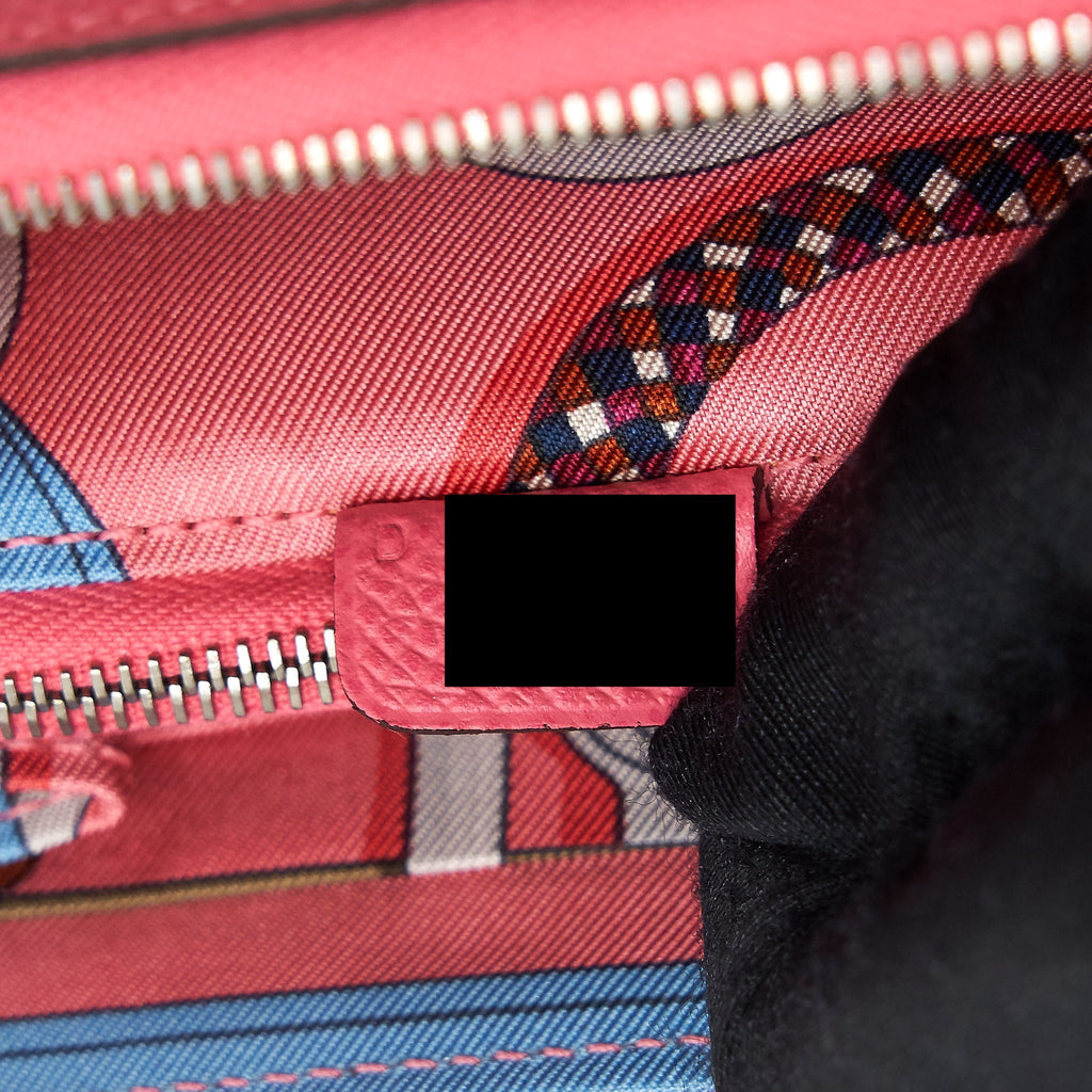 HERMES SILK COMPACT WALLET EPSOM ROSE AZALEE SHW