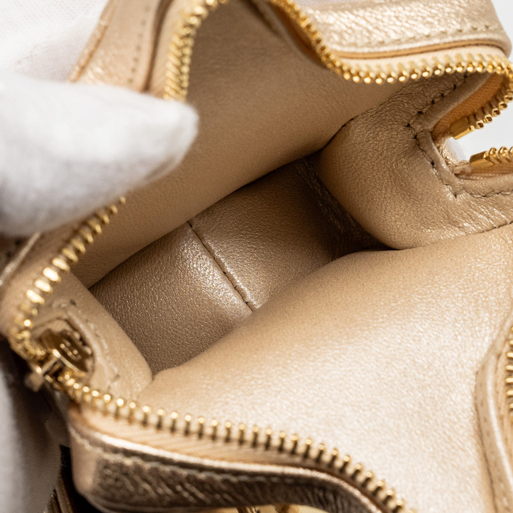 CHANEL 24C BACKPACK WITH STAR PATENT GOLD LGHW (MICROCHIP)