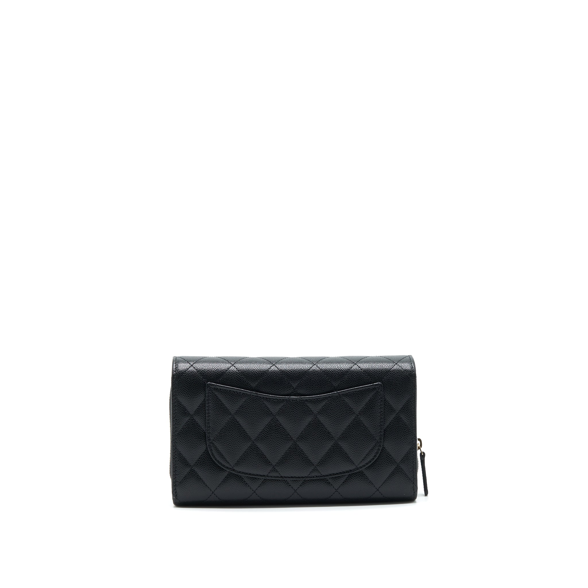 CHANEL 22C 3 IN 1 WALLET ON CHAIN CAVIAR BLACK LGHW
