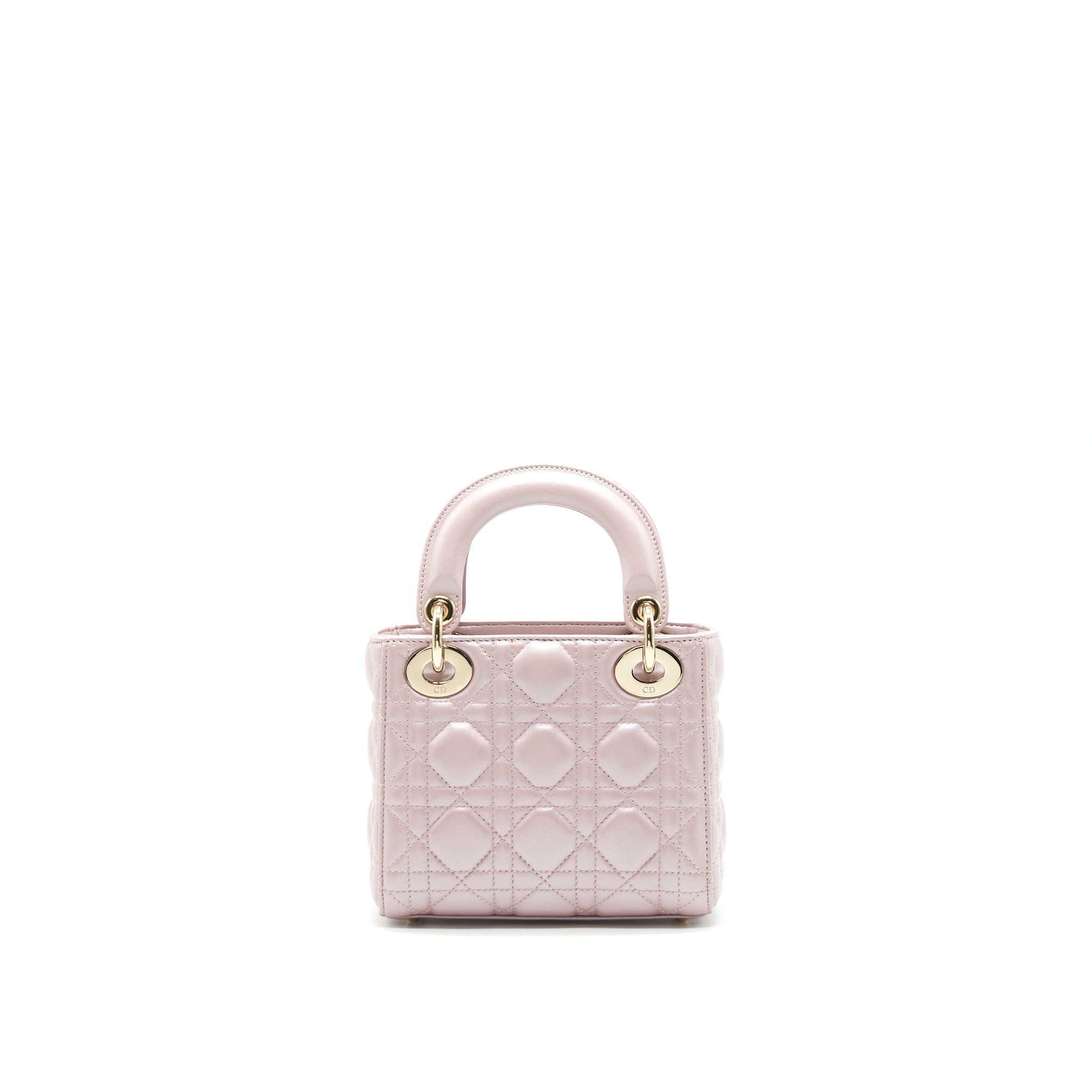 DIOR LADY DIOR MINI TOTE BAG PINK WITH LGHW