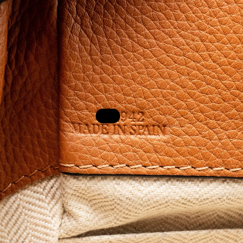 LOEWE X WILLIAM DE MORGAN MINI HAMMOCK FLORAL-EMBROIDERED SHOULDER BAG CALFSKIN TAN/ MULTICOLOUR GHW