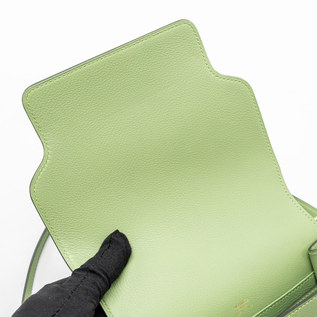 HERMES MINI ROULIS EVERCOLOR VERT CRIQUIT LGHW
