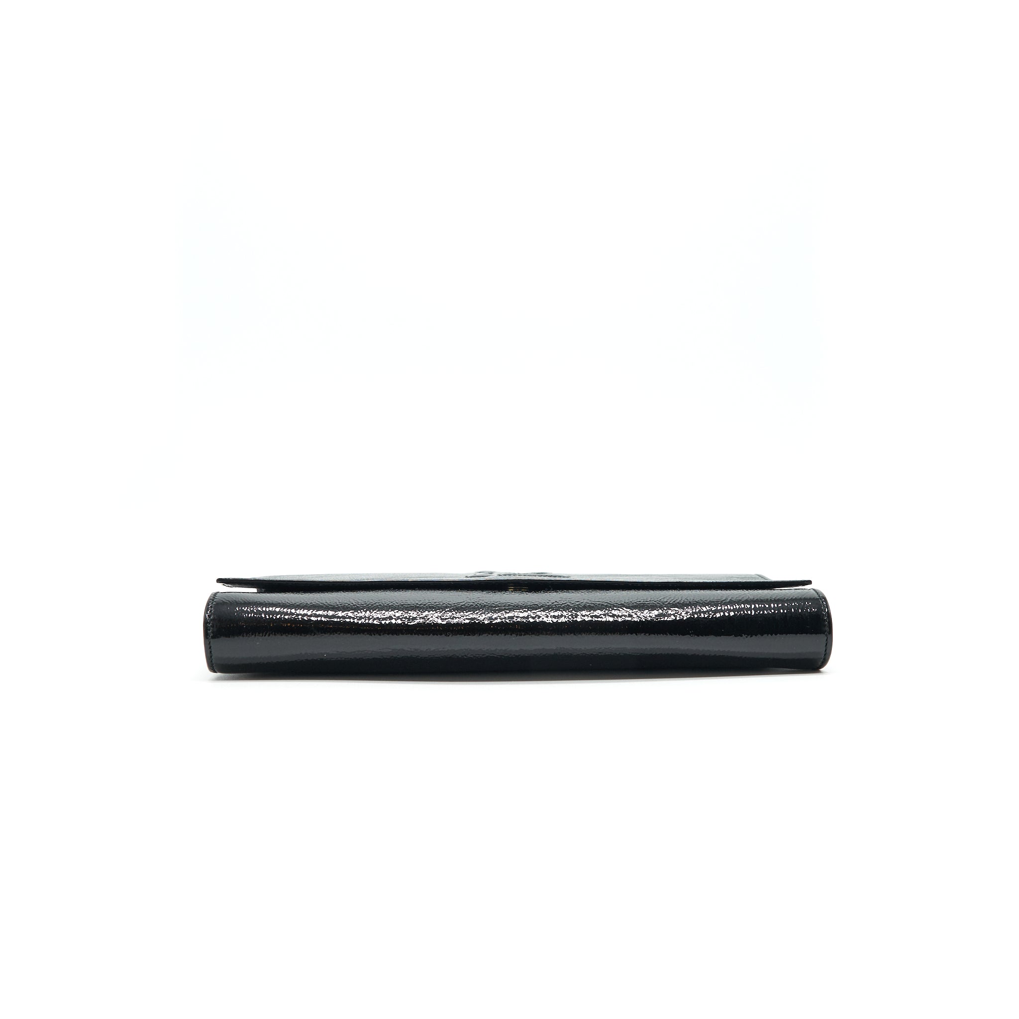 YSL PATENT LEATHER CLUTCH BLACK