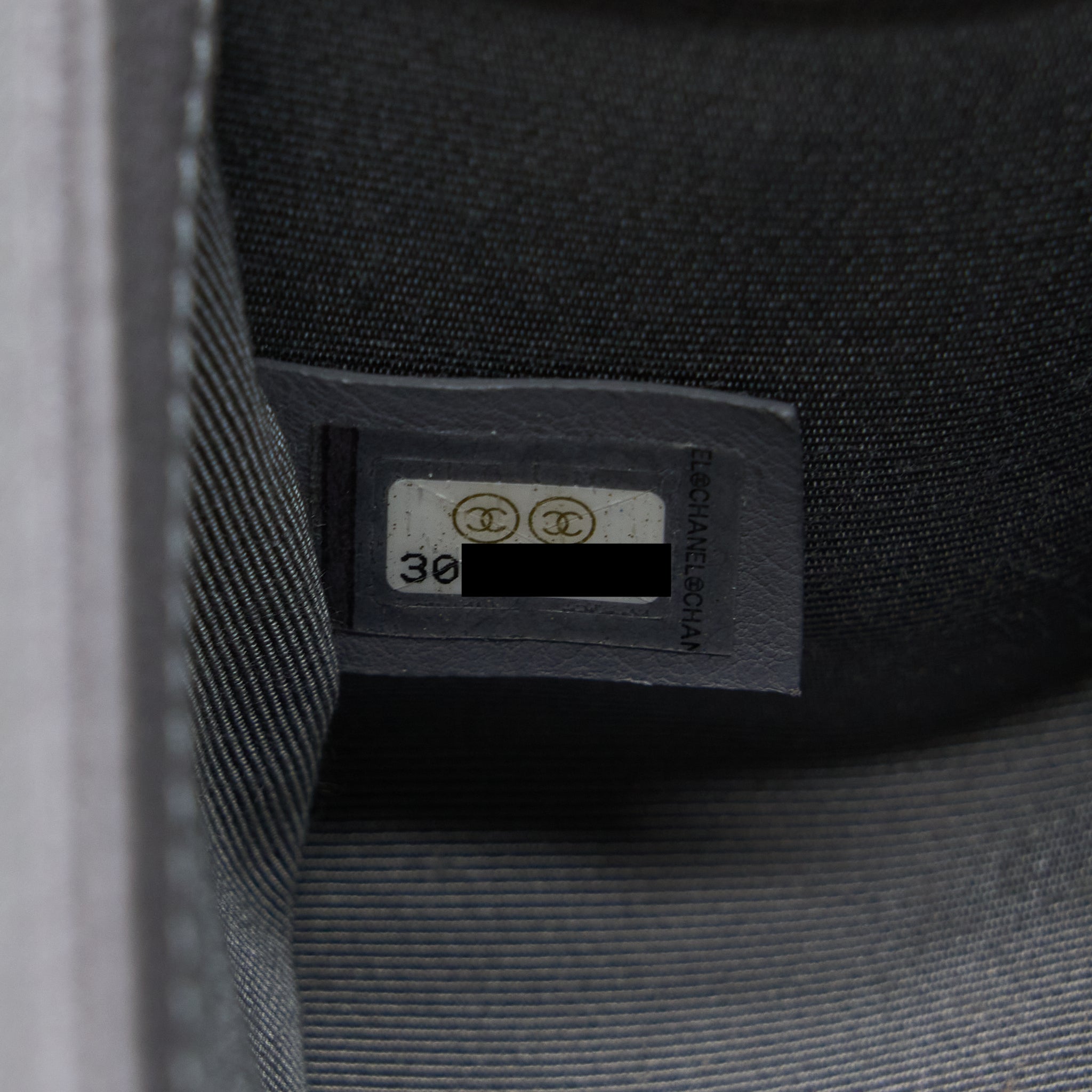 CHANEL SMALL BOY BAG CAVIAR GREY LGHW