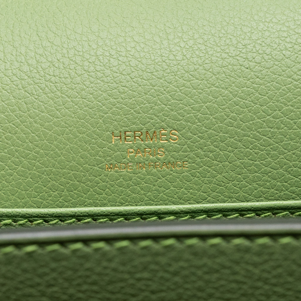 HERMES MINI ROULIS EVERCOLOR VERT CRIQUIT LGHW