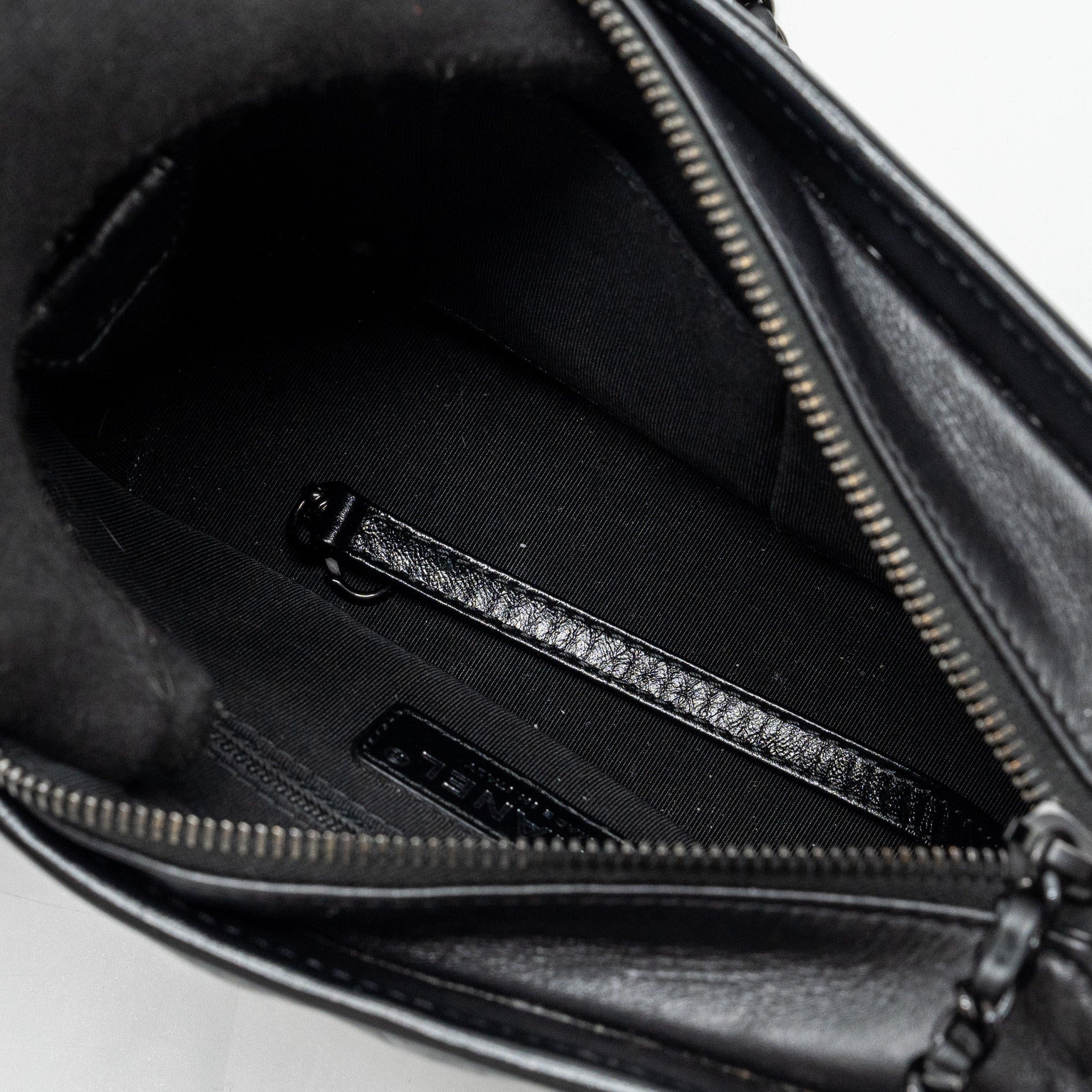CHANEL SMALL GABRIELLE HOBO BAG CHEVRON AGED CALFSKIN SO BLACK