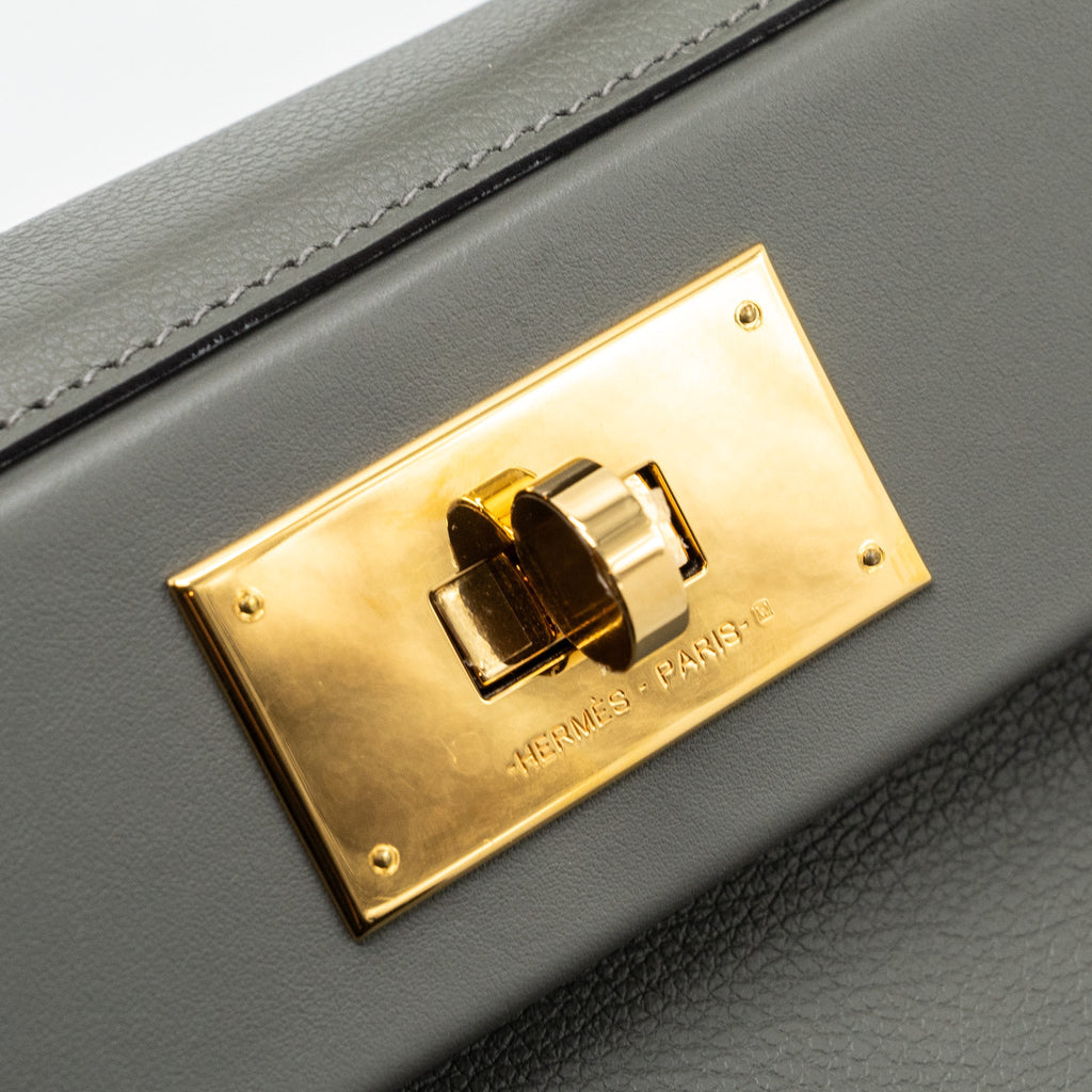 HERMES MINI 24/24 2424 - 21 BAG EVERCOLOR/SWIFT GRIS MEYER GHW