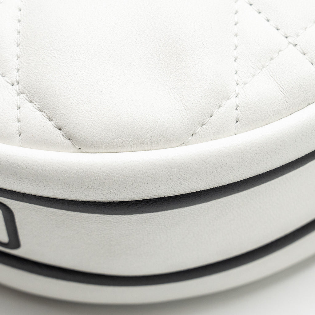 DIOR MEDIUM DIOR VIBE HOBO BAG LAMBSKIN WHITE SHW