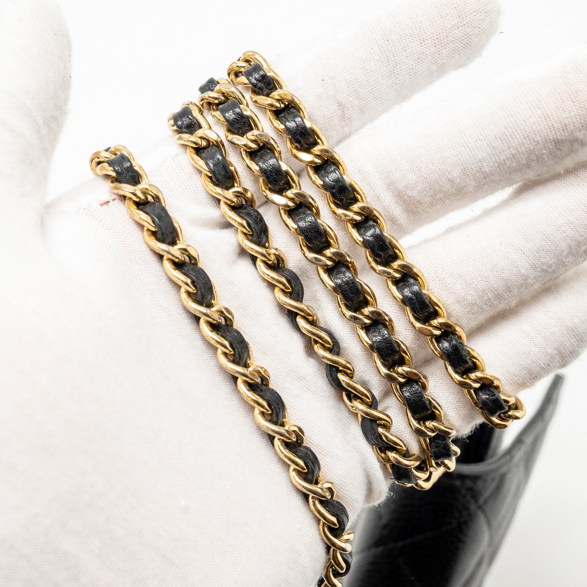 CHANEL CLASSIC WALLET ON CHAIN CAVIAR BLACK GHW