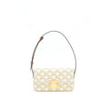 CELINE TRIOMPHE SHOULDER BAG IN TRIOMPHE CANVAS AND CALFSKIN WHITE