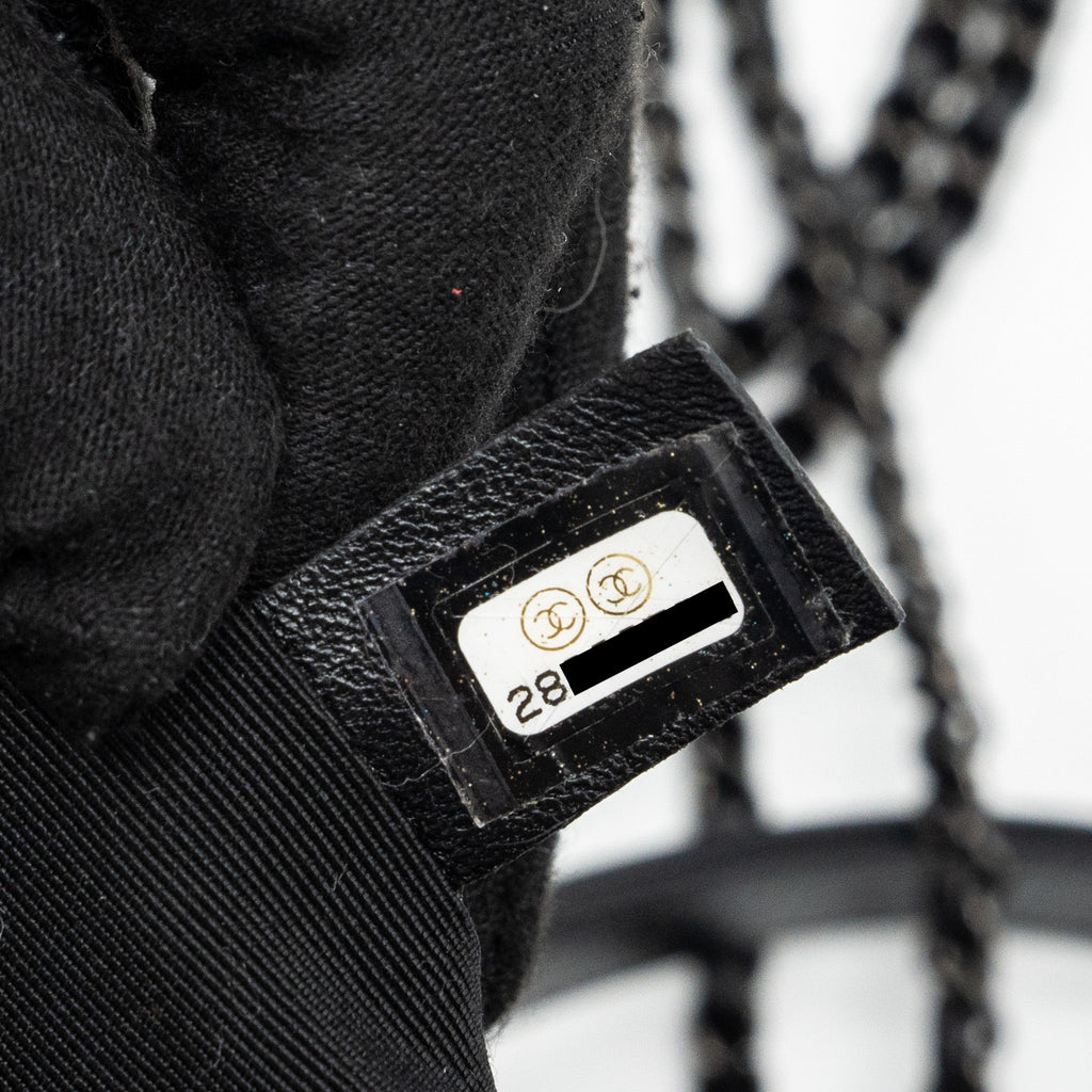 CHANEL SMALL GABRIELLE HOBO BAG CHEVRON AGED CALFSKIN SO BLACK