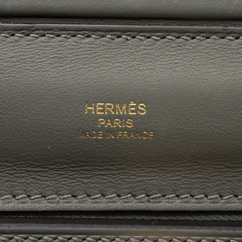 HERMES MINI 24/24 2424-21 BAG EVERCOLOR / SWIFT GRIS MEYER GHW