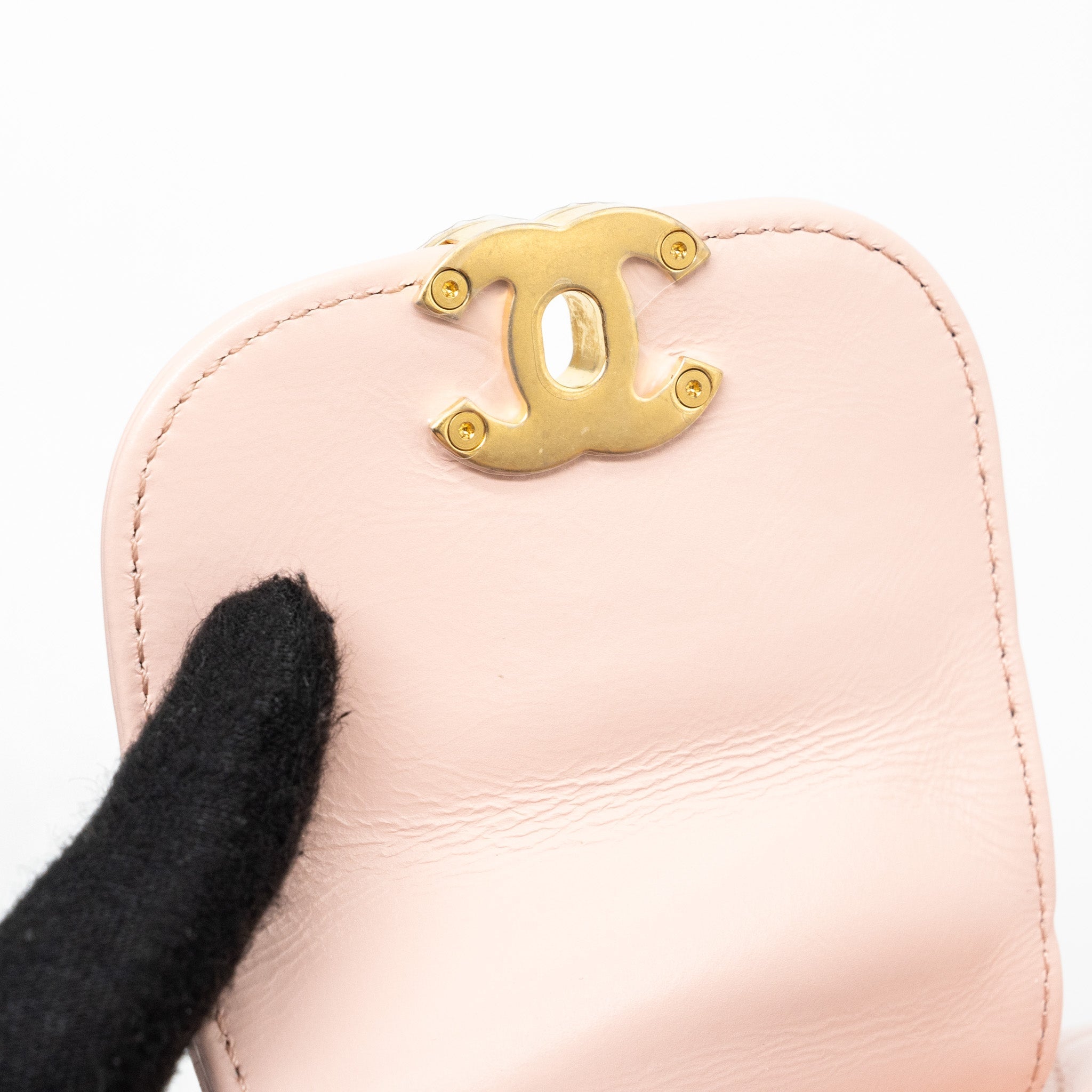 CHANEL 23K MINI SHOPPING TOTE CALFSKIN LIGHT PINK GHW(MICROCHIP)