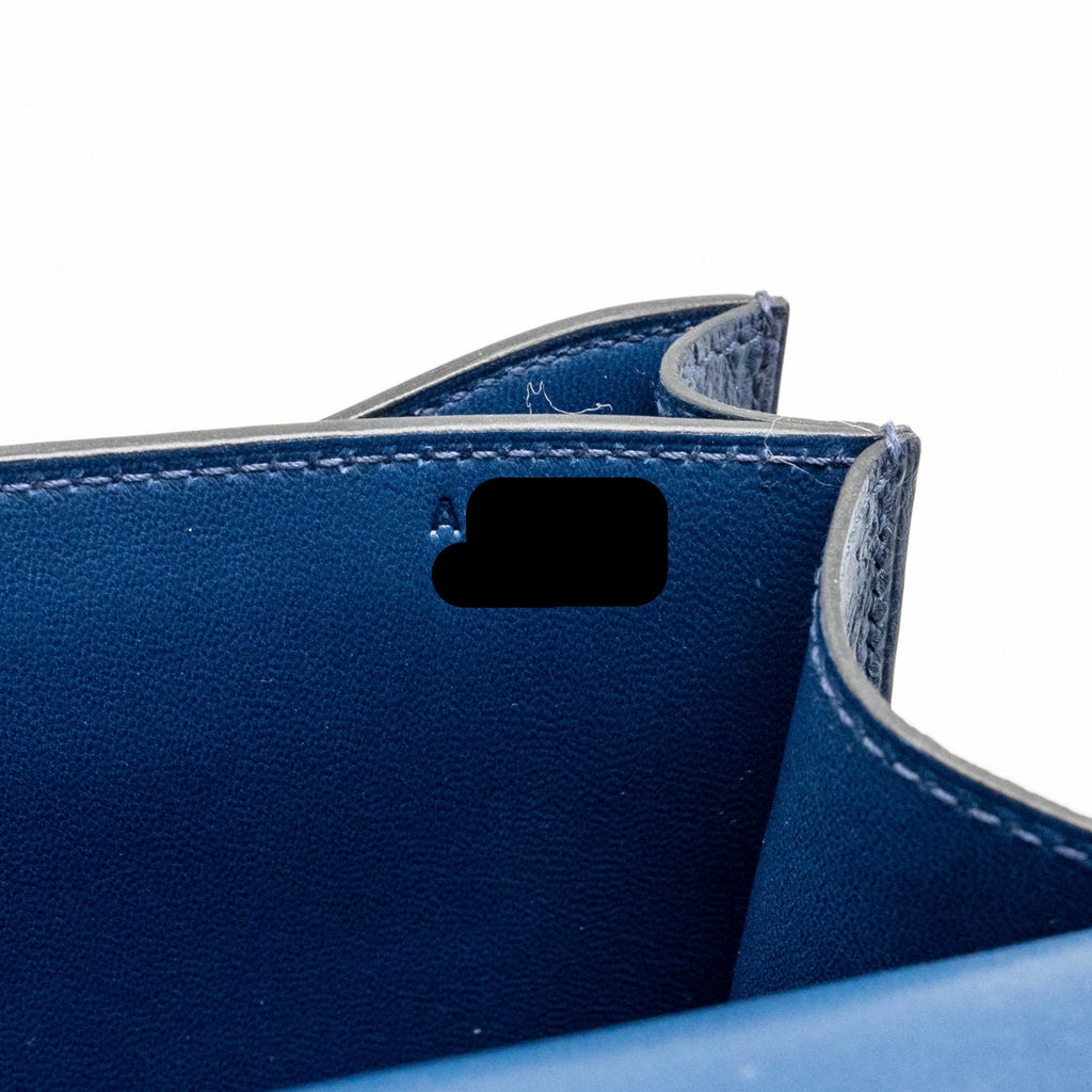 HERMES MINI CONSTANCE OSTRICH 7L BLEU DE MALTE SHW