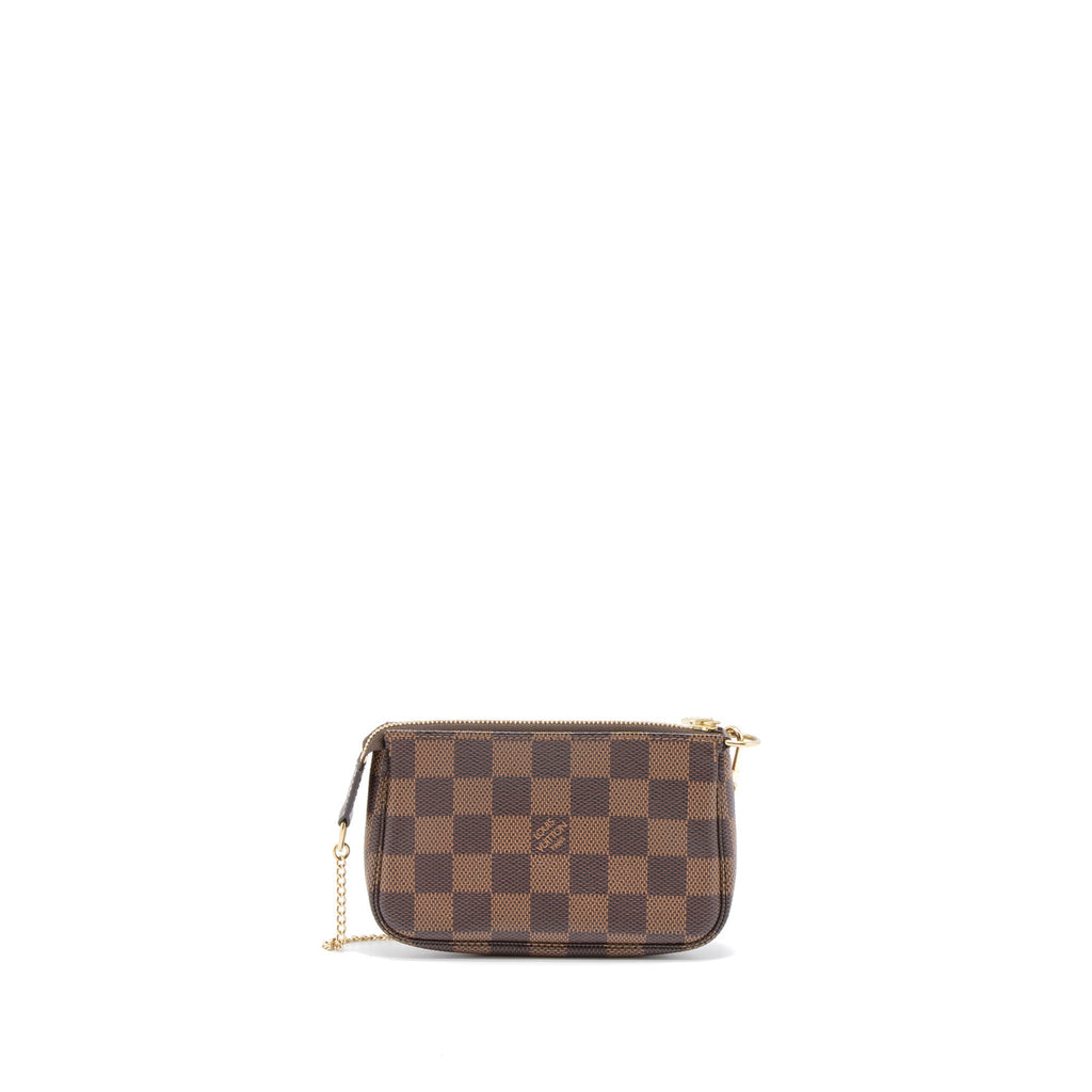 LOUIS VUITTON MINI POCHETTE ACCESSORIES DAMIER EBENE CANVAS GHW