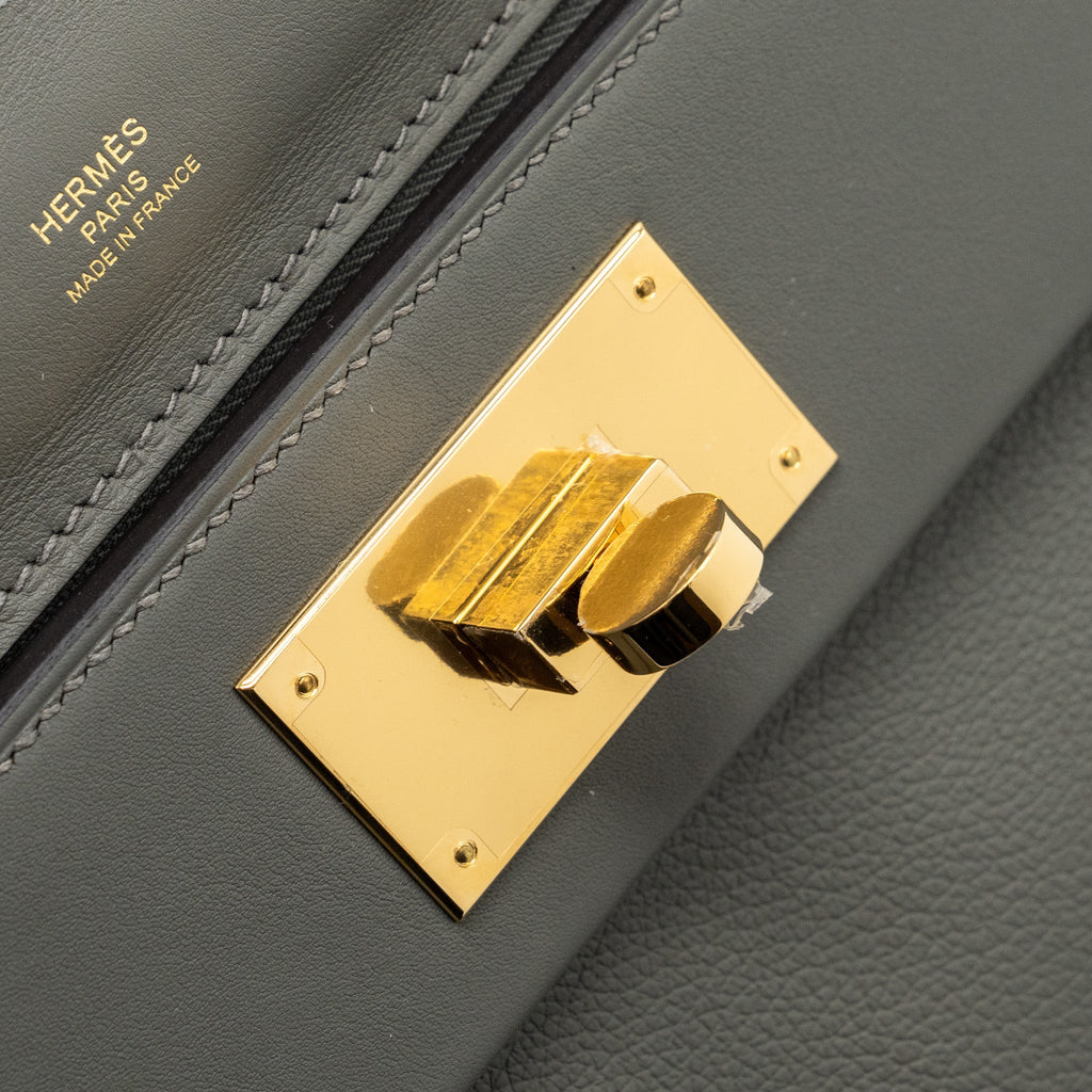 HERMES MINI 24/24 2424-21 BAG EVERCOLOR / SWIFT GRIS MEYER GHW