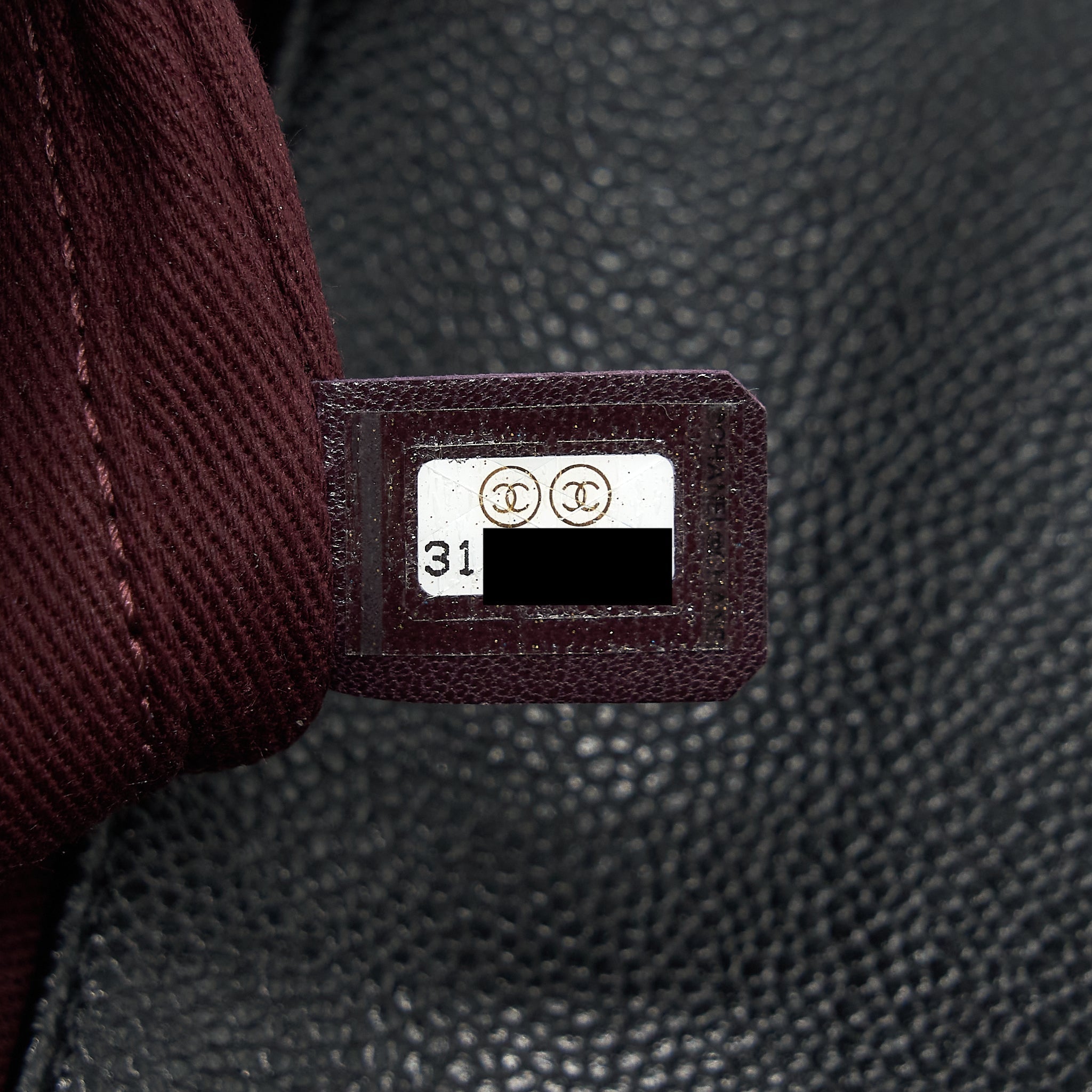 CHANEL SMALL BUSINESS AFFINITY CAVIAR BLACK LGHW