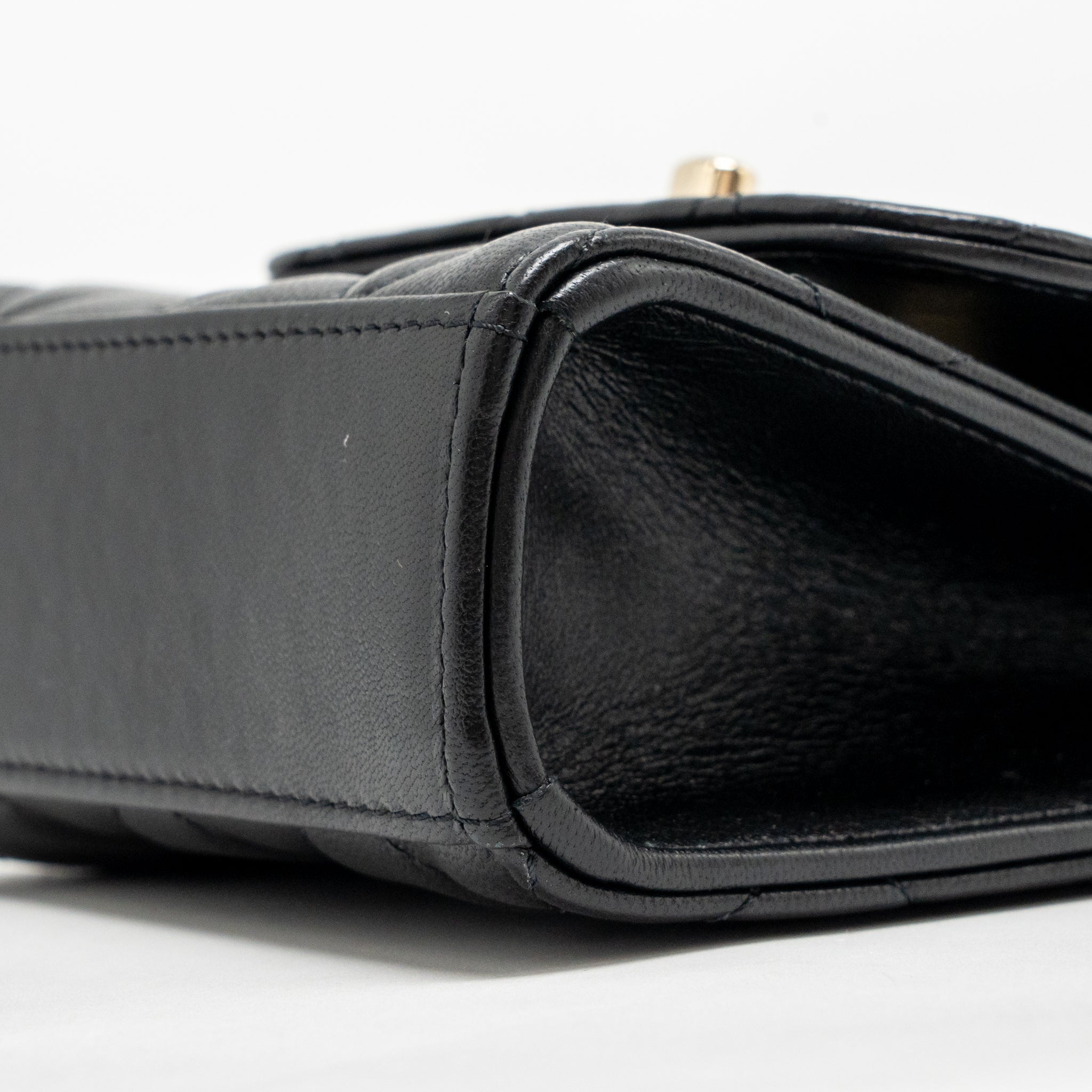 CHANEL MINI TRENDY CC CLUTCH WITH CHAIN LAMBSKIN BLACK LGHW