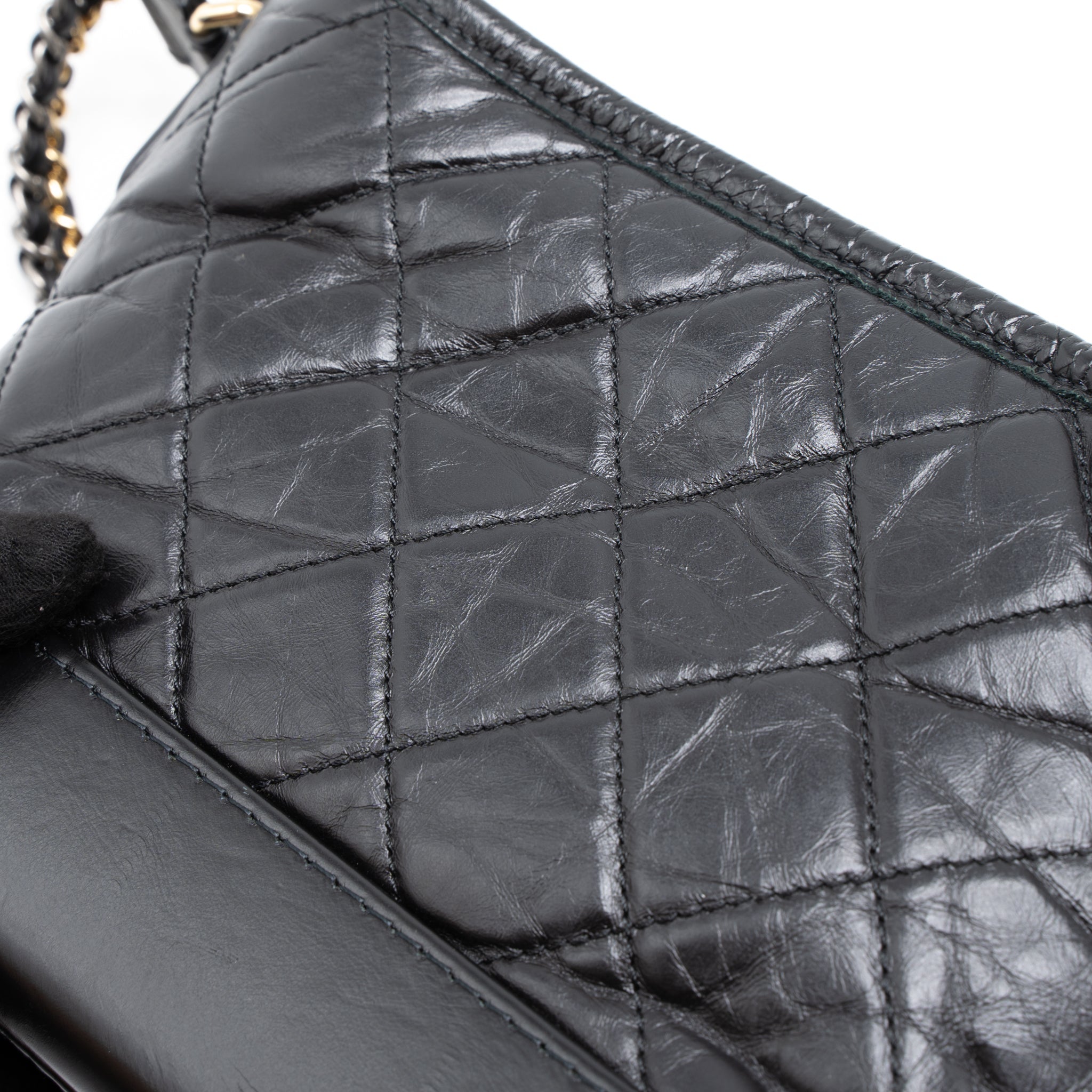 CHANEL SMALL GABRIELLE HOBO BAG AGED CALFSKIN BLACK MULTICOLOUR HARDWARE