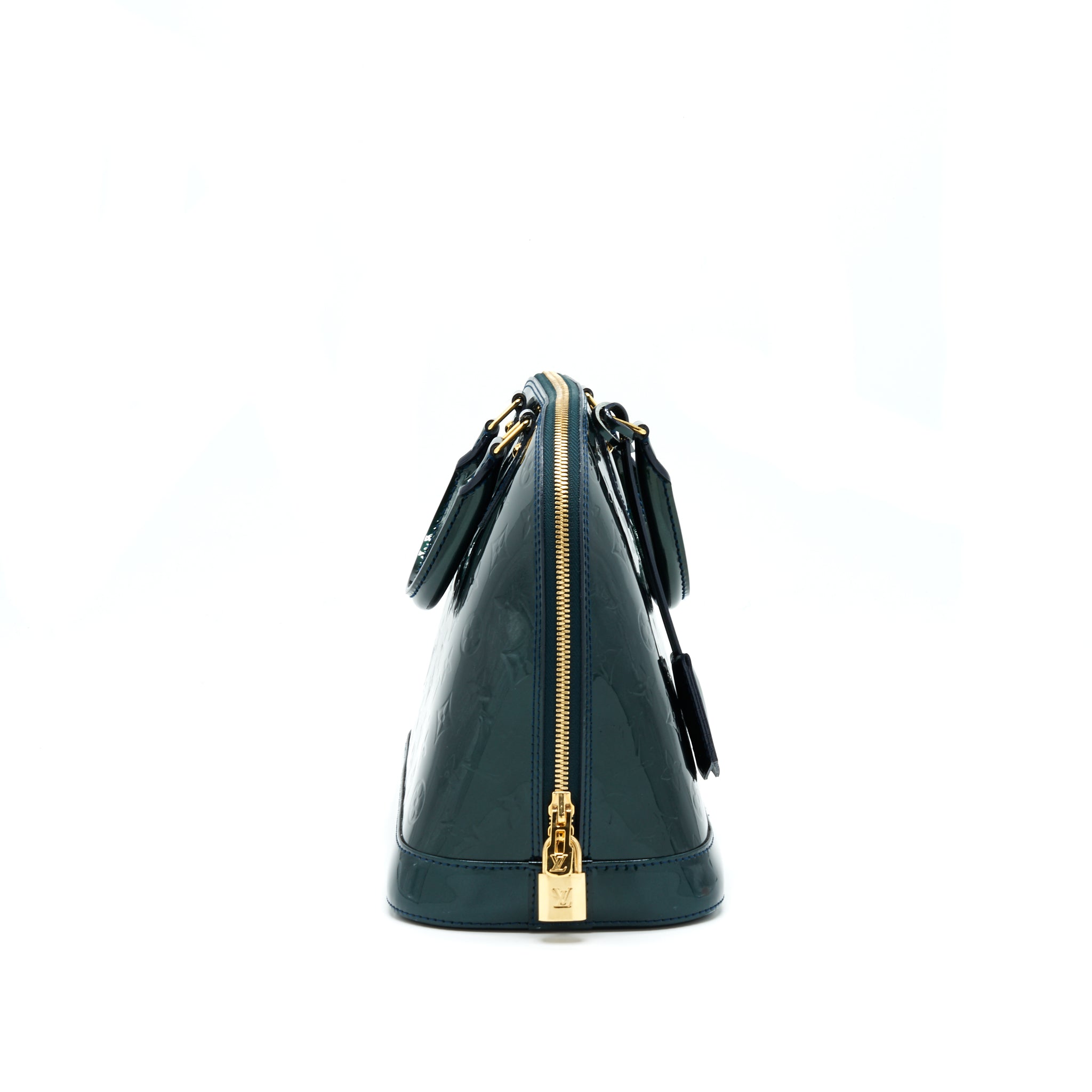 LOUIS VUITTON ALMA PM IN PATENT FORREST GREEN
