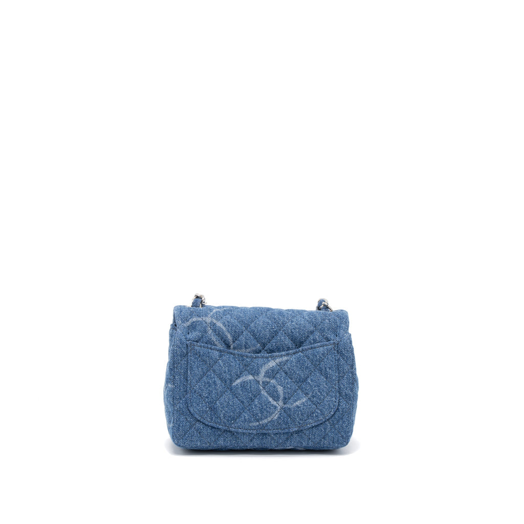 CHANEL MINI SQUARE FLAP BAG DENIM SHW