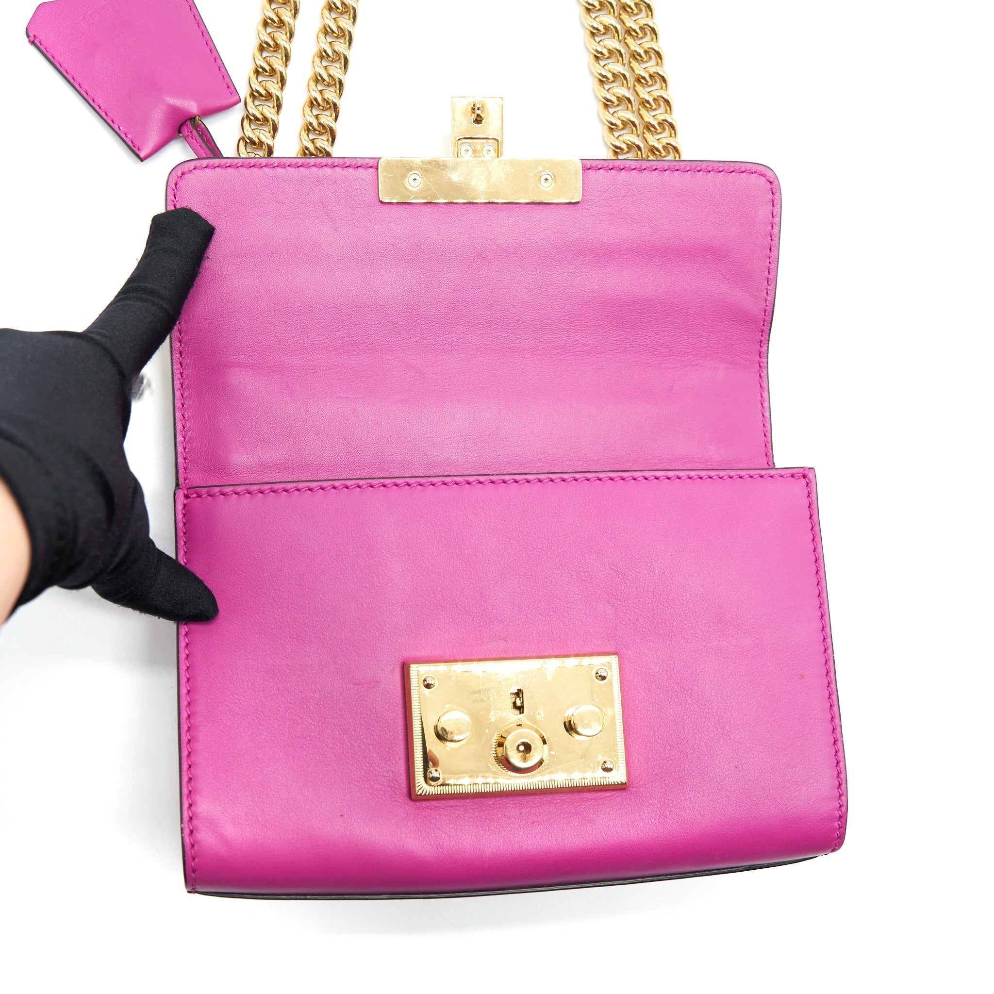 GUCCI SMALL PADLOCK PINK GHW
