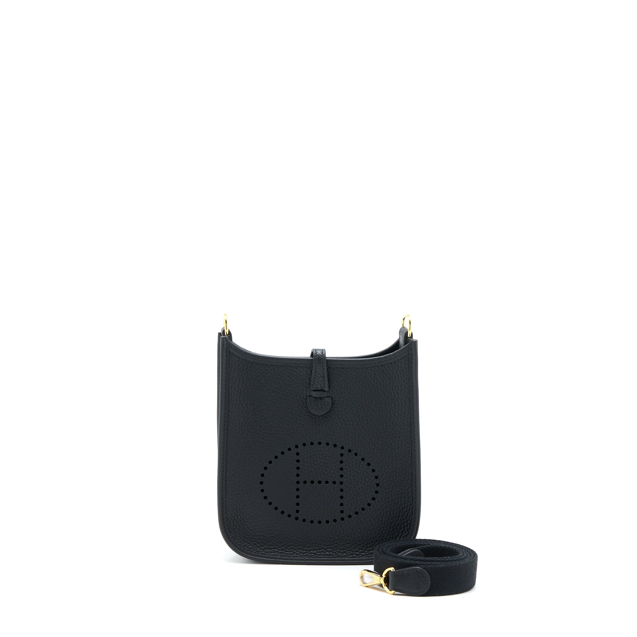 HERMES MINI EVELYN CLEMENCE BLACK GHW