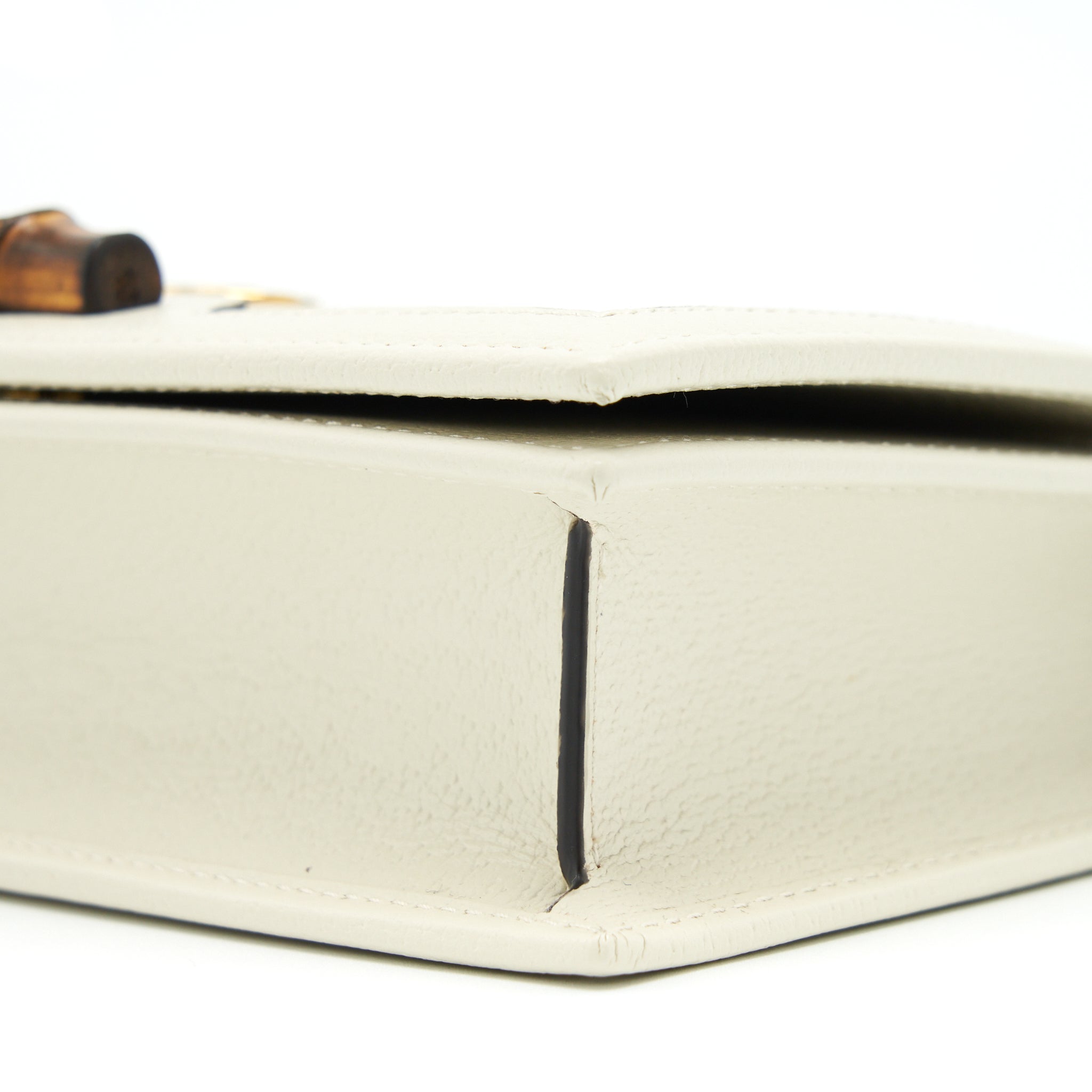GUCCI DIANA MINI BAG WITH BAMBOO WHITE GHW