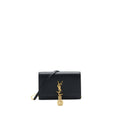 SAINT LAUREN  KATE WALLET ON CHAIN WITH TASSEL BLACK GHW