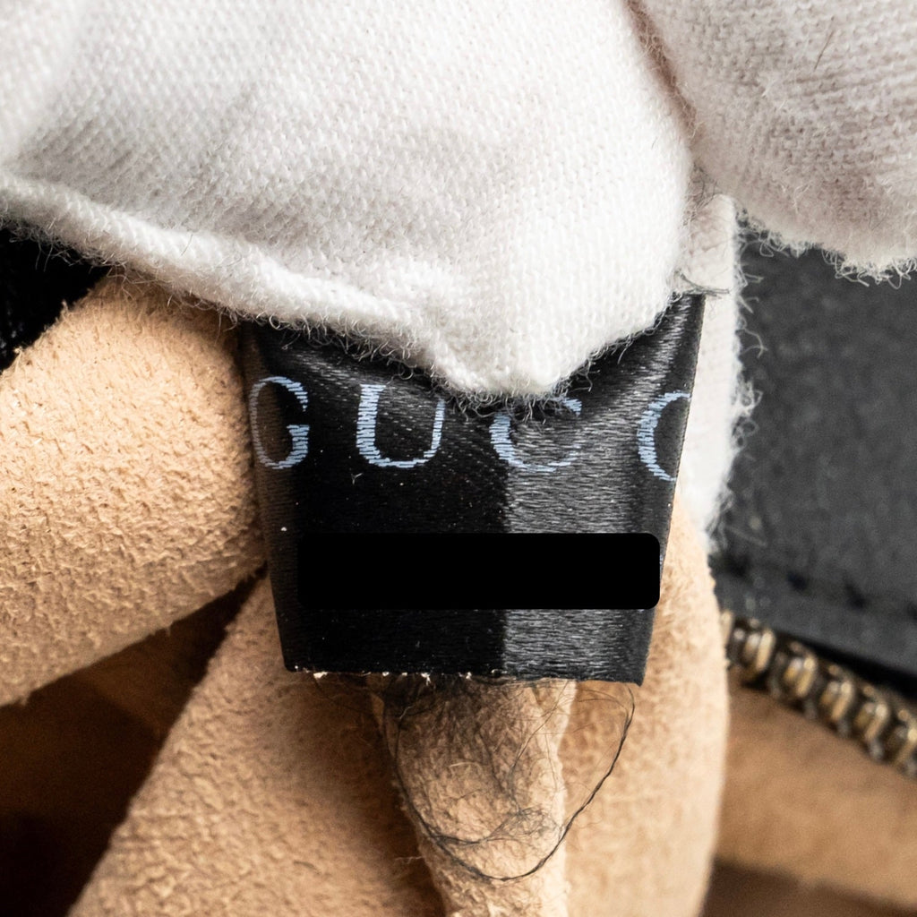 GUCCI GG MARMONT ROUND CROSSBODY BAG CALFSKIN BLACK GHW