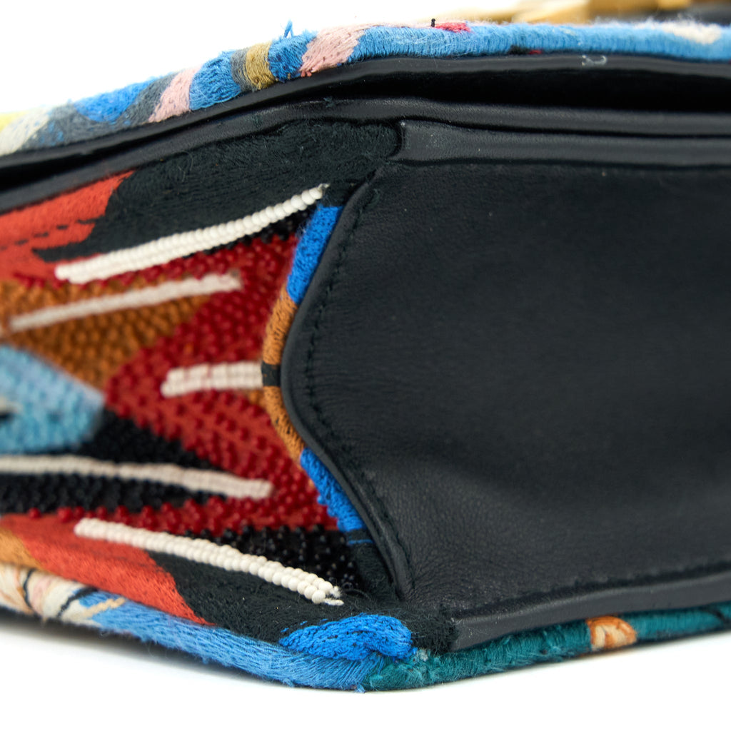 DIOR J’ADIOR FLAP BAG EMBROIDERY / CALFSKIN MULTICOLOURED GHW