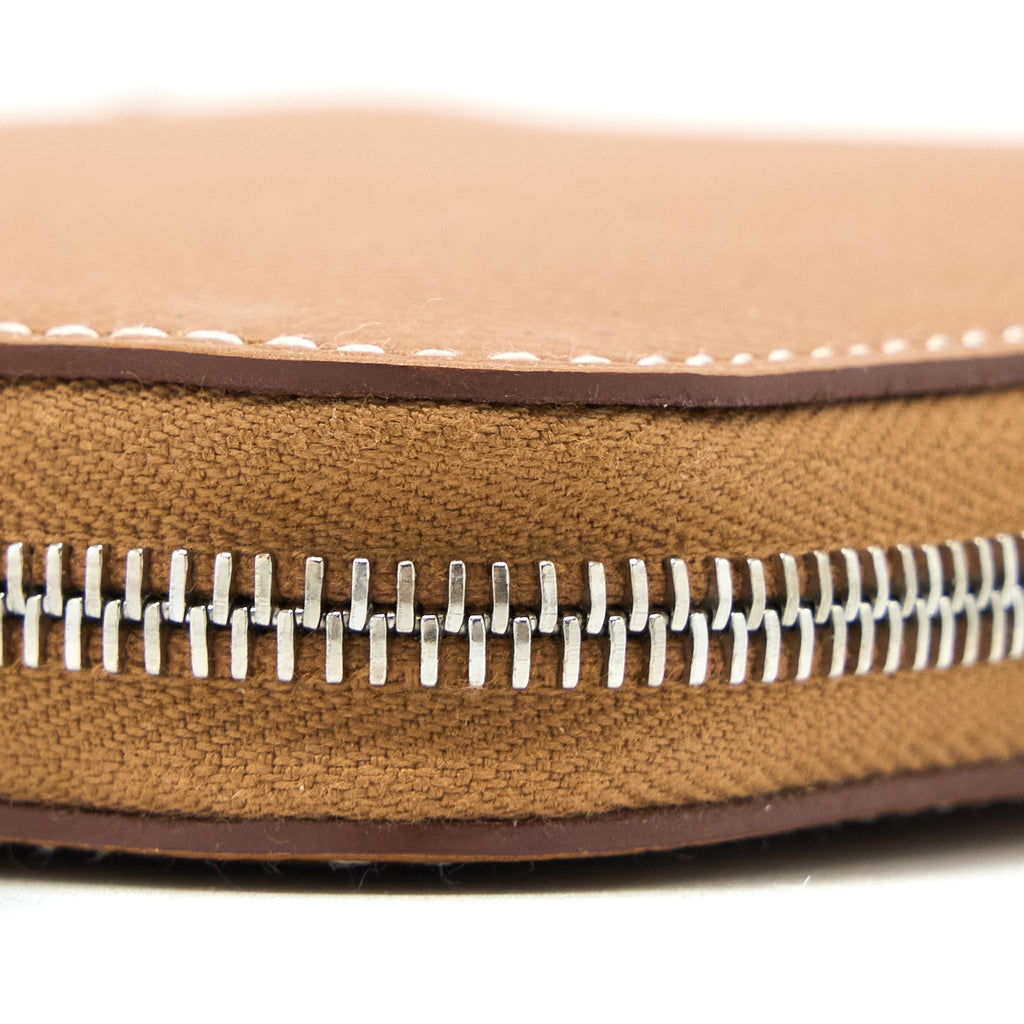 HERMES SILK IN COMPACT WALLET EPSOM GOLD SHW