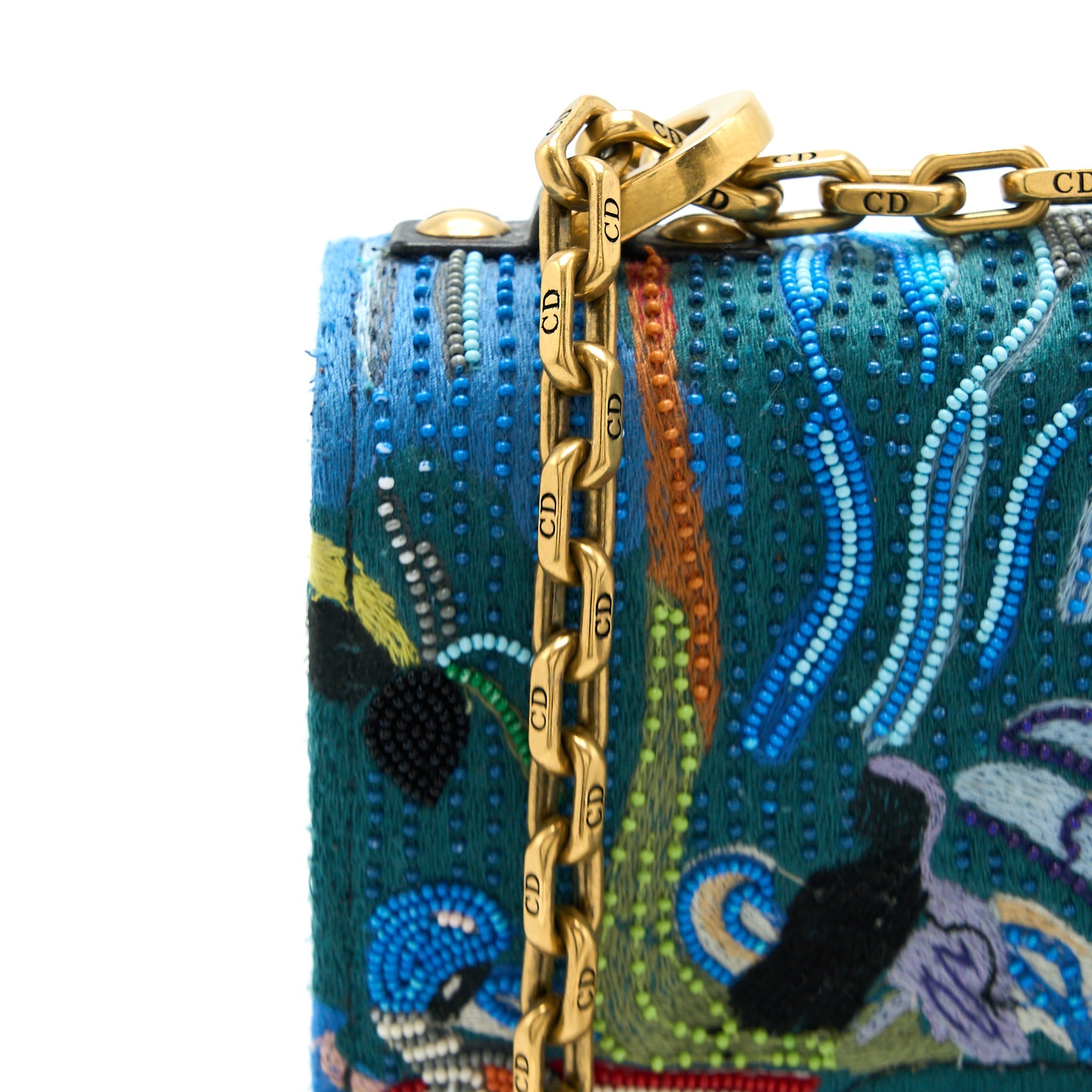 DIOR J’ADIOR FLAP BAG EMBROIDERY / CALFSKIN MULTICOLOURED GHW