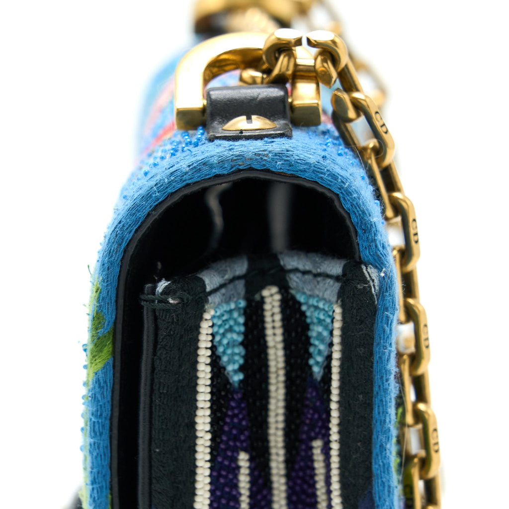 DIOR J’ADIOR FLAP BAG EMBROIDERY / CALFSKIN MULTICOLOURED GHW