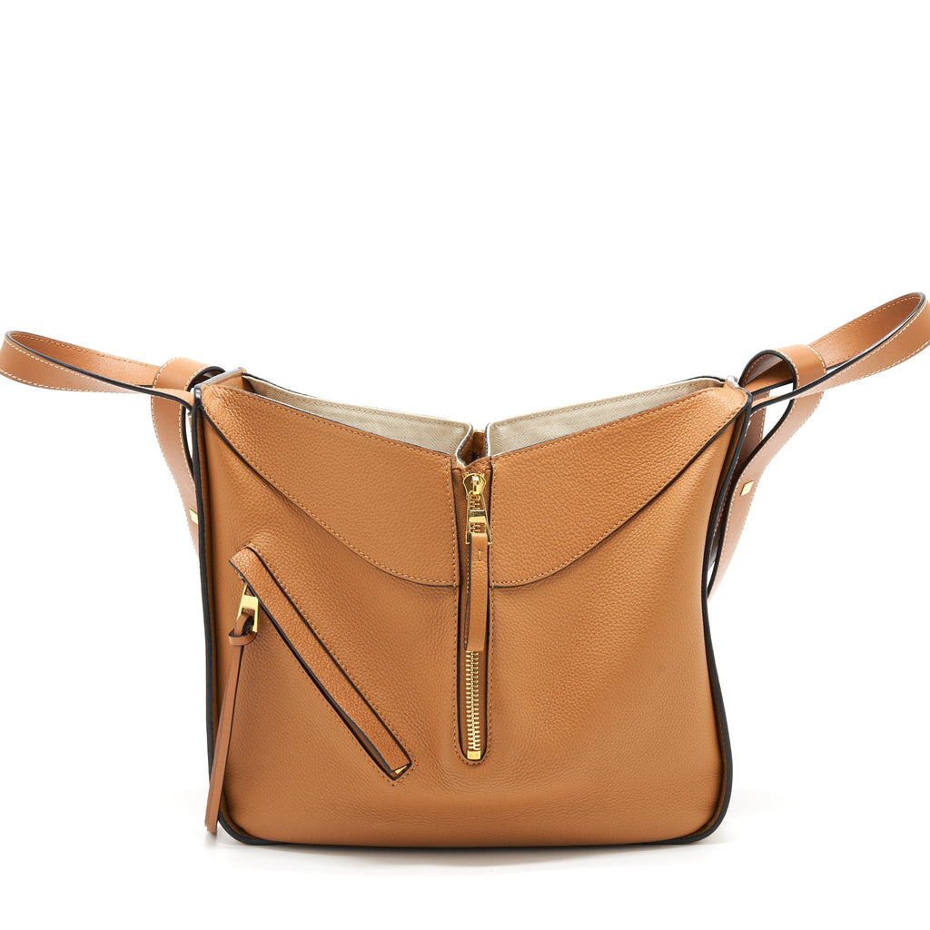 LOEWE SMALL HAMMOCK BAG SOFT CALFSKIN LIGHT CARAMEL GHW