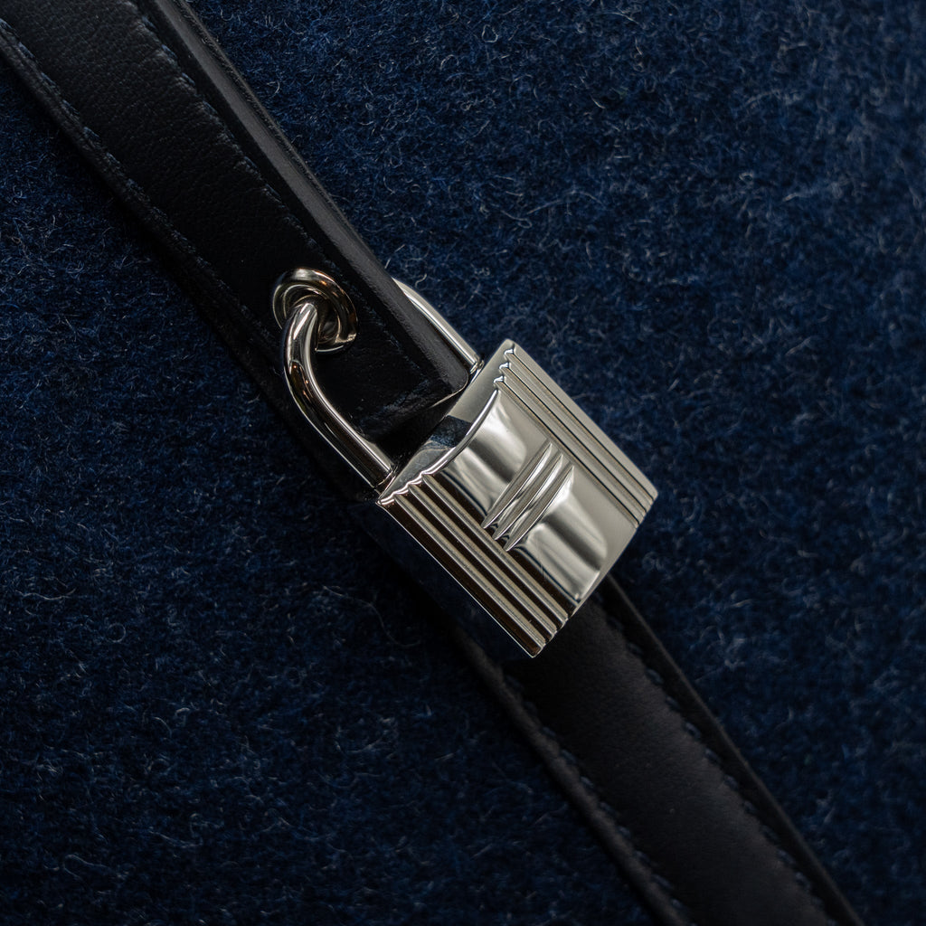 HERMES PICOTIN 18 FELT LOCK BAG BLUE NUIT / CABAN SHW