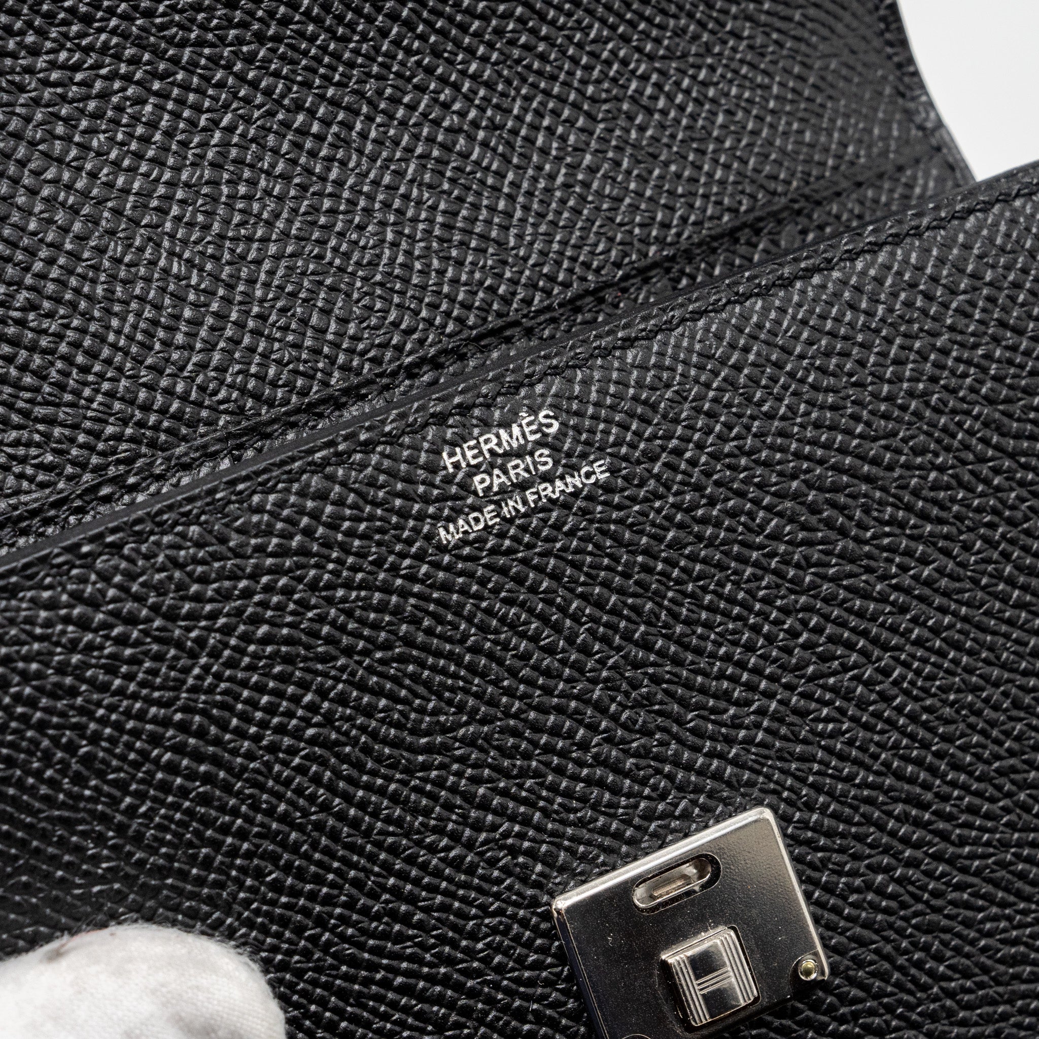 HERMES CLIC 12 WALLET EPSOM BLACK SHW