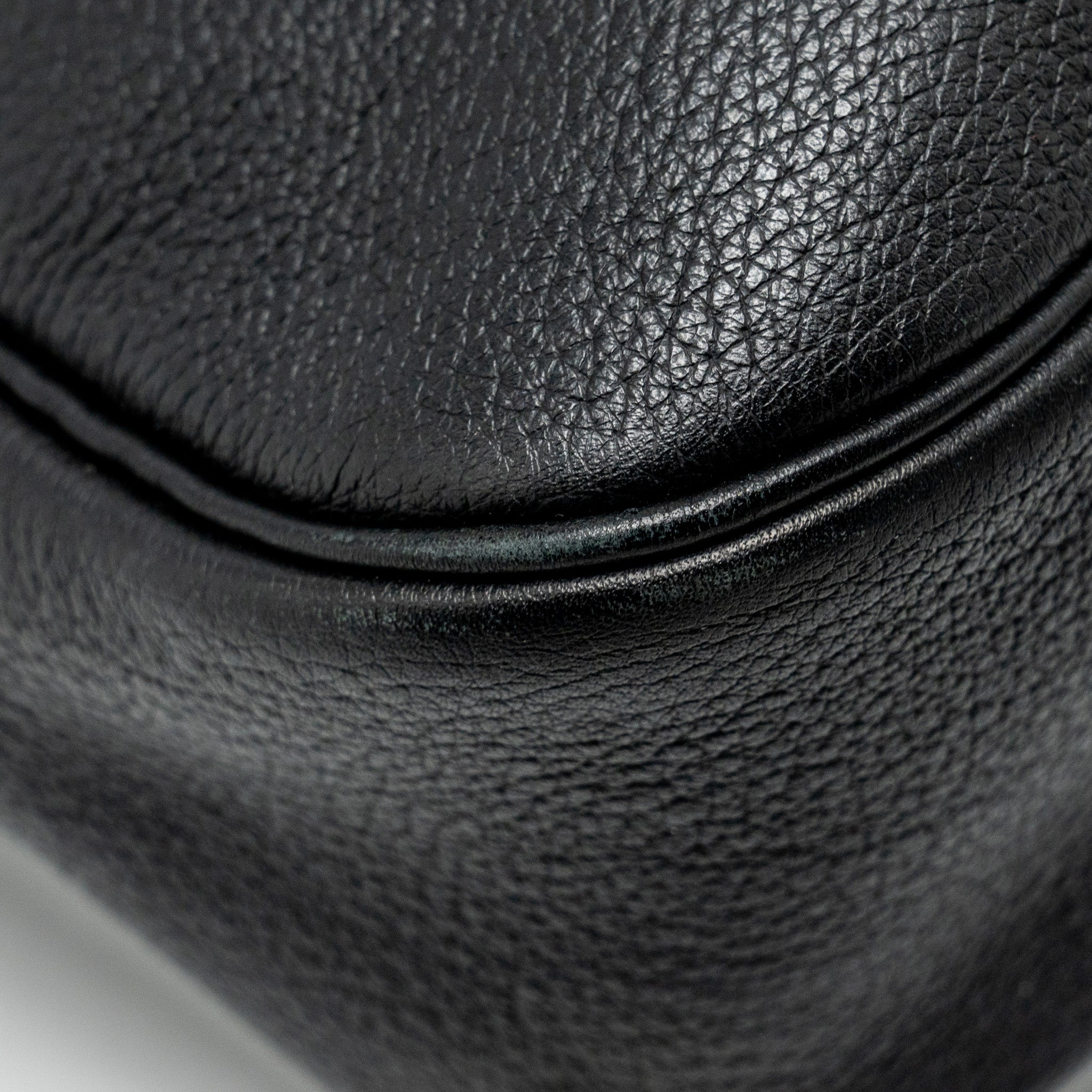 HERMES VINTAGE CHRISTINE BAG LEATHER BLACK SHW