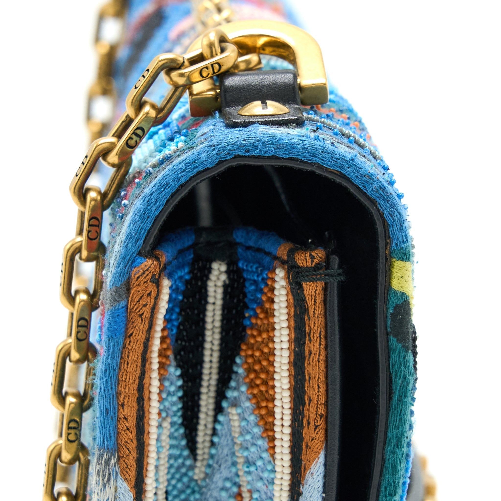 DIOR J’ADIOR FLAP BAG EMBROIDERY / CALFSKIN MULTICOLOURED GHW