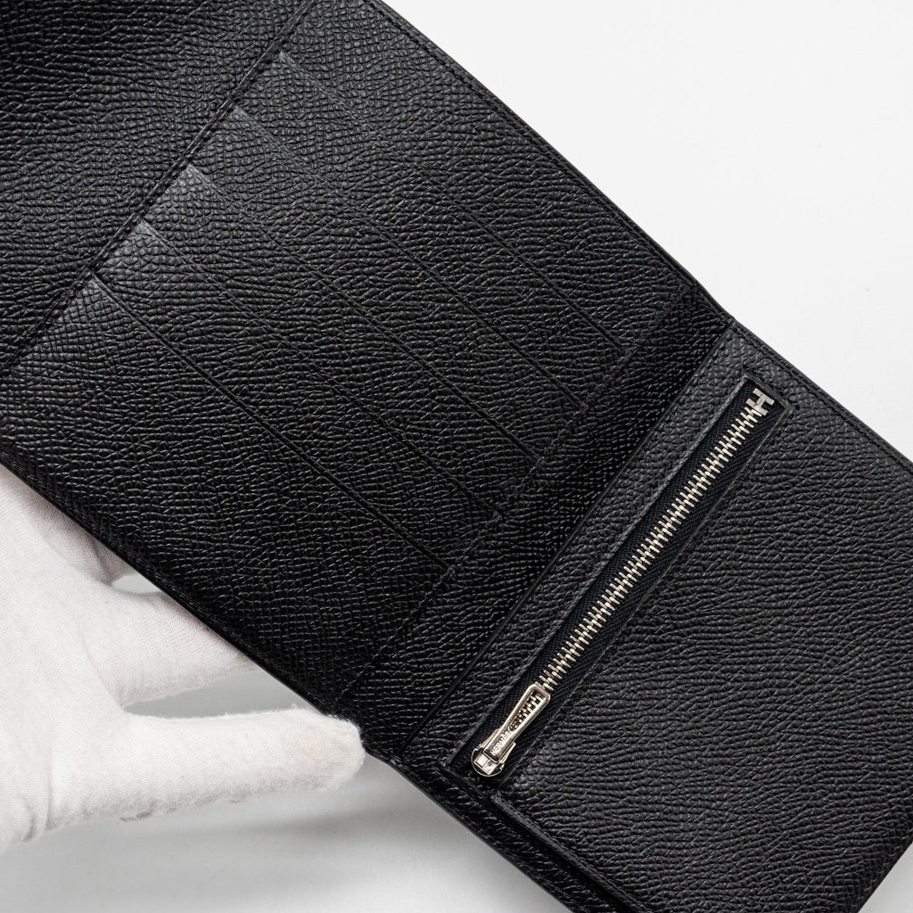 HERMES CLIC 12 WALLET EPSOM BLACK SHW