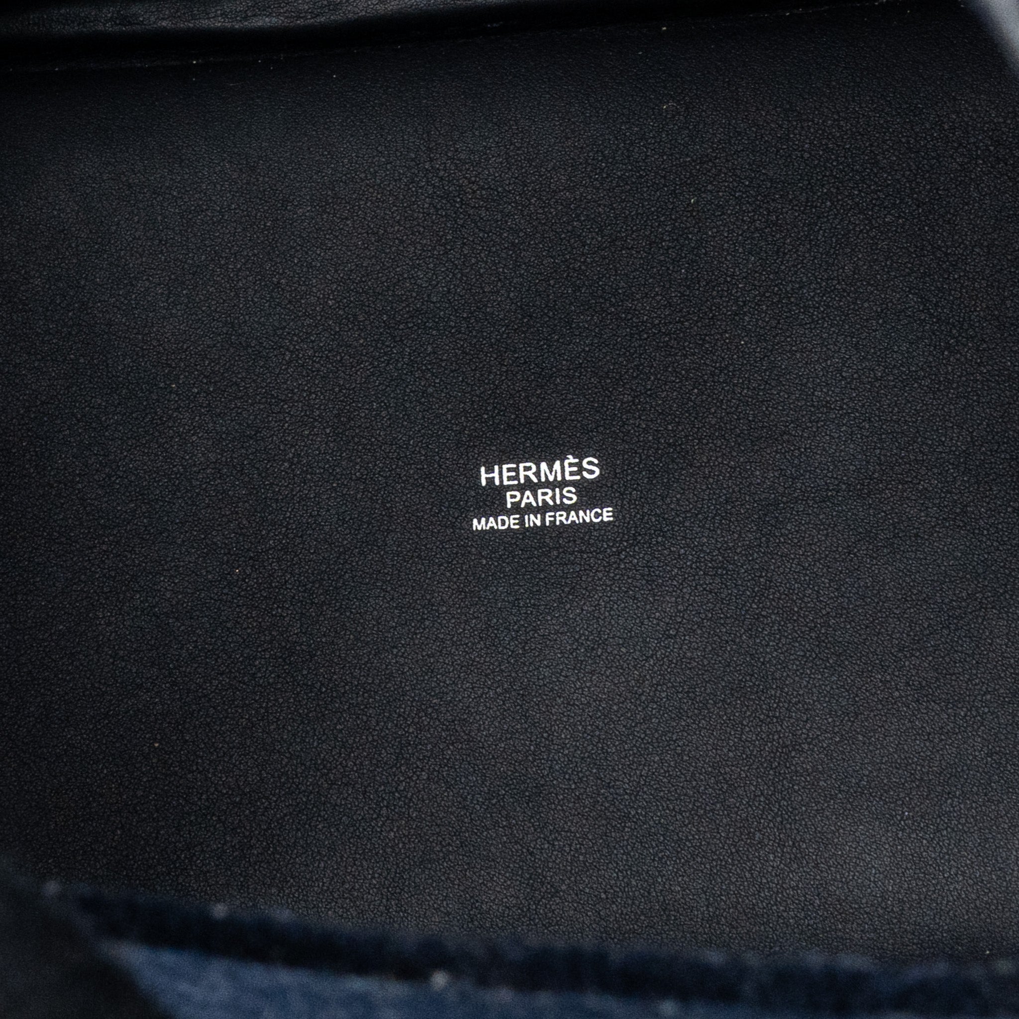 HERMES PICOTIN 18 FELT LOCK BAG BLUE NUIT / CABAN SHW
