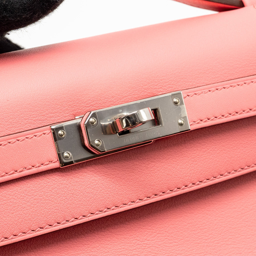 HERMES KELLY POCHETTE SWIFT K4 ROSE ETE SHW