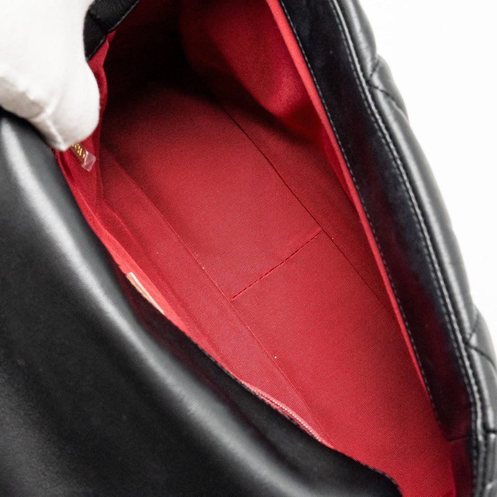 CHANEL LARGE 19 BAG GOATSKIN BLACK MULTICOLOUR HARDWARE