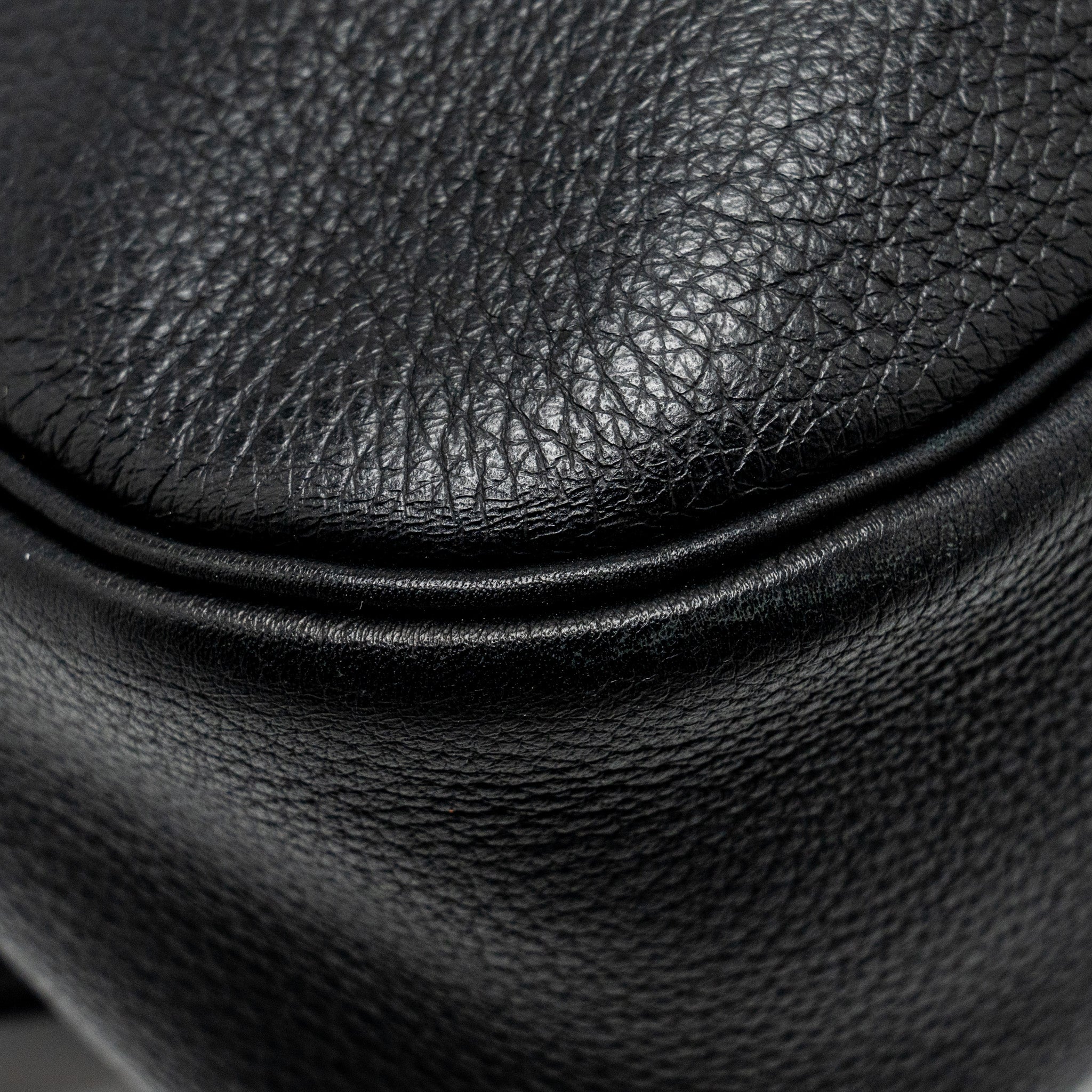 HERMES VINTAGE CHRISTINE BAG LEATHER BLACK SHW