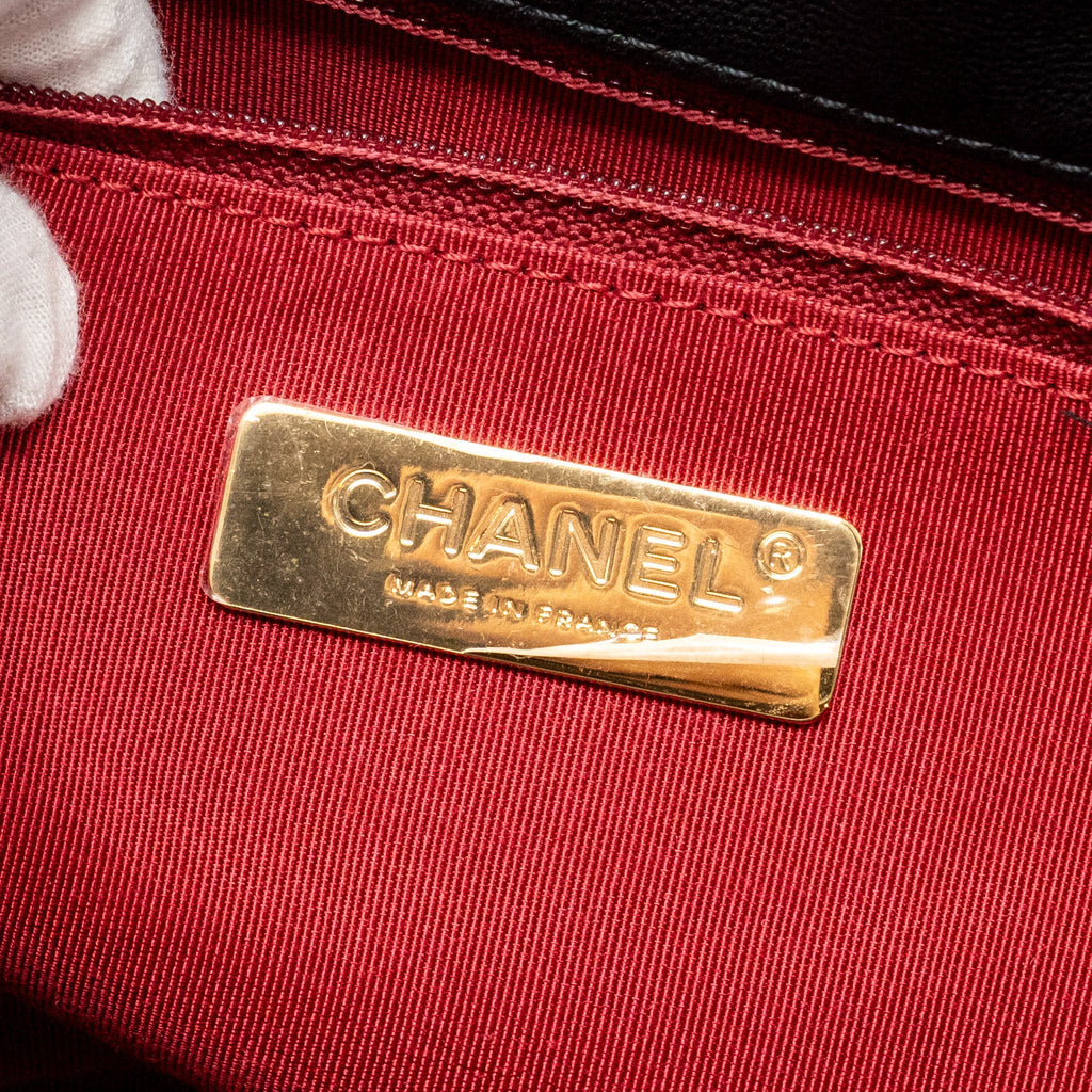 CHANEL LARGE 19 BAG GOATSKIN BLACK MULTICOLOUR HARDWARE