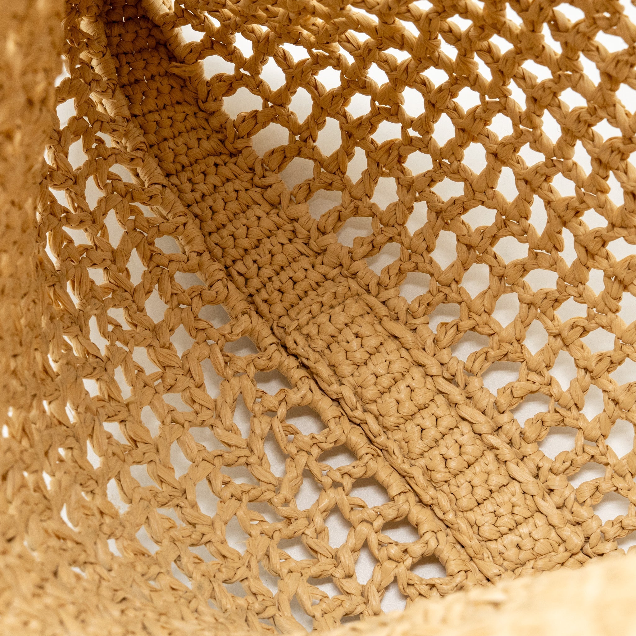 PRADA CROCHET TOTE BAG RAFFIA NATURAL