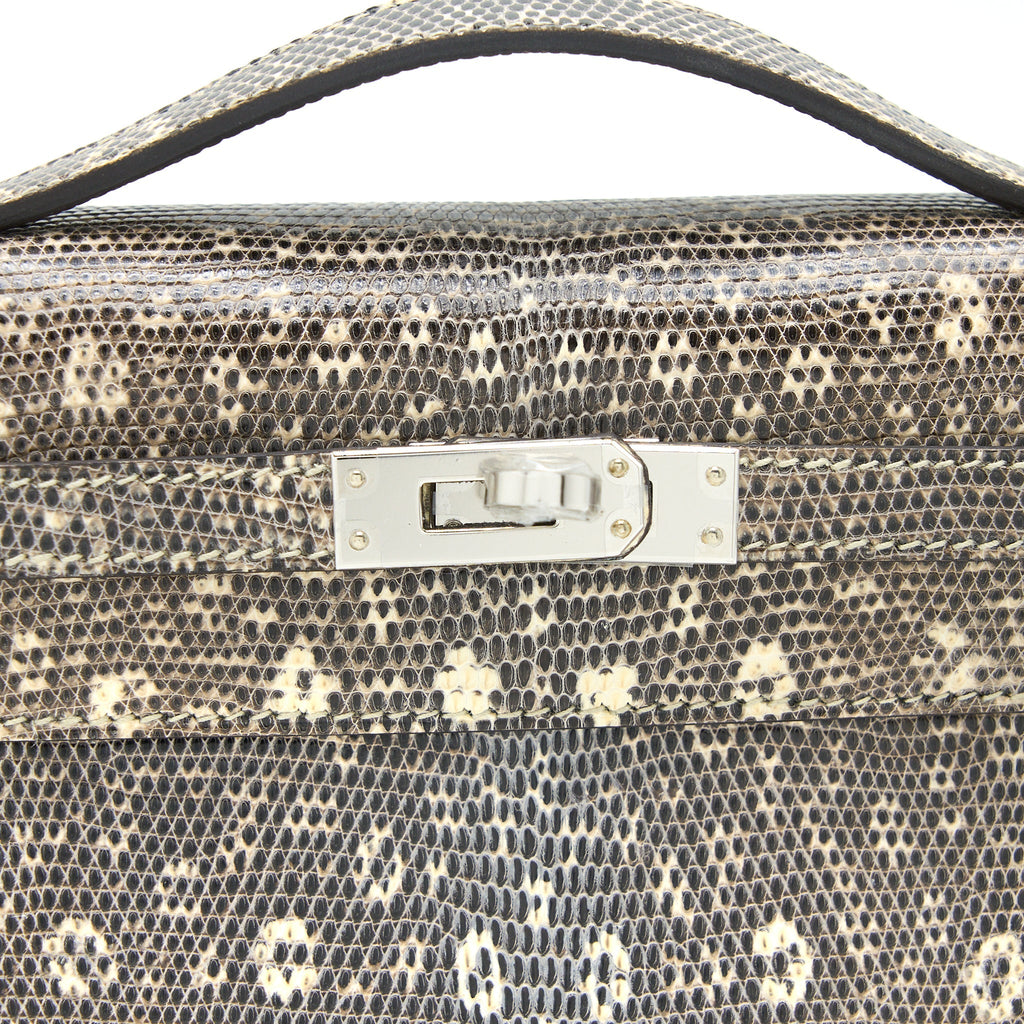 HERMES KELLY POCHETTE LIZARD 1B OMBRÉ SHW