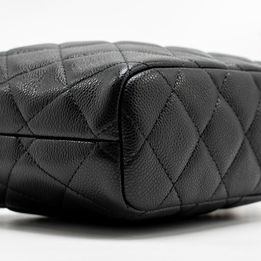 CHANEL 25C QUILTED HOBO BAG CAVIAR BLACK GHW (MICROCHIP)
